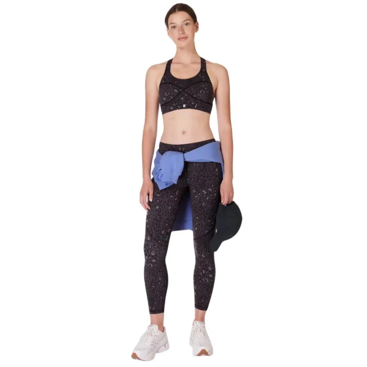Womens/Ladies Power 7/8 Workout Leggings (Black) 1/3