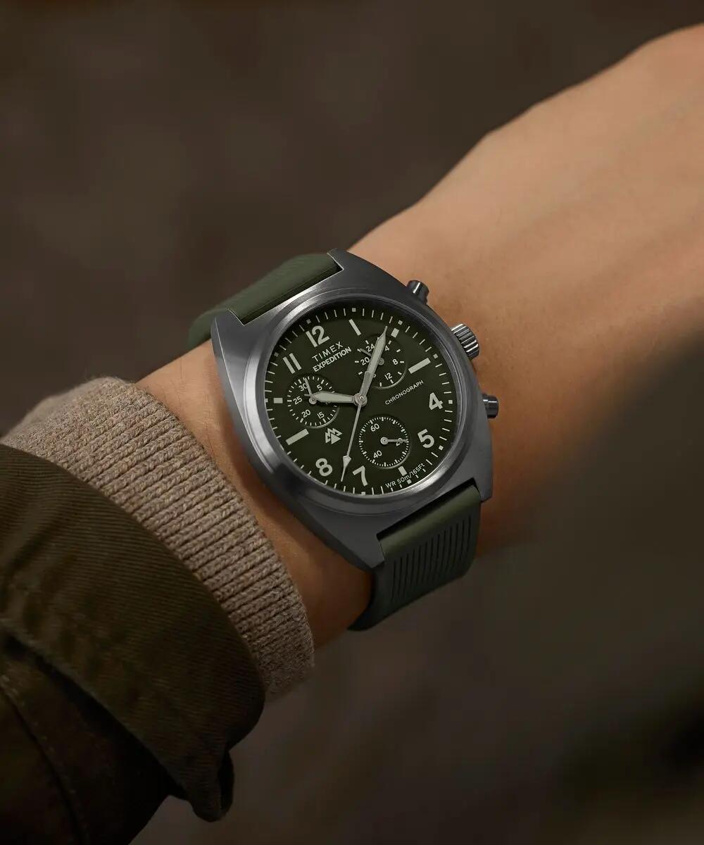 Timex Chronographe Montre Vert/Vert TW2Y61100 6/6