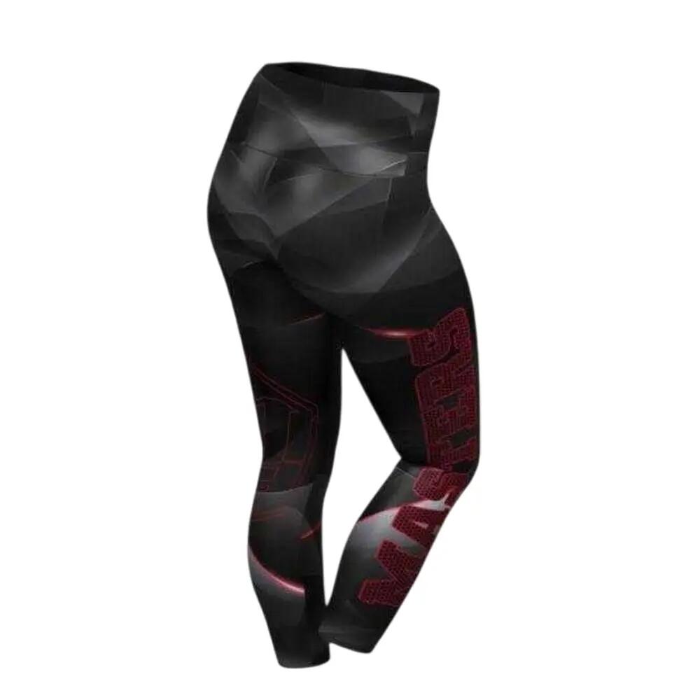 Dames Geometrische Legging (Zwart) 2/3