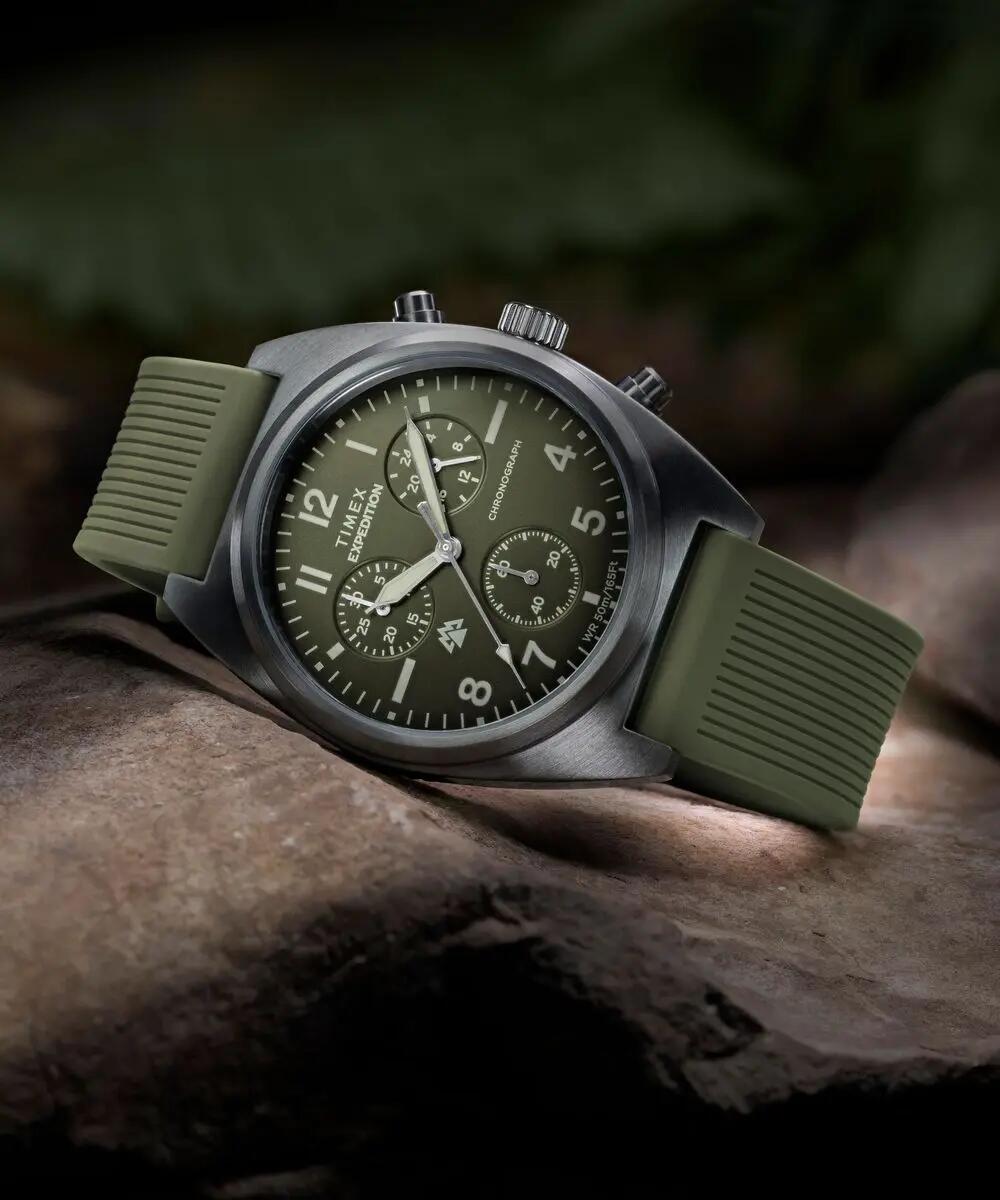 Timex Chronographe Montre Vert/Vert TW2Y61100 5/6