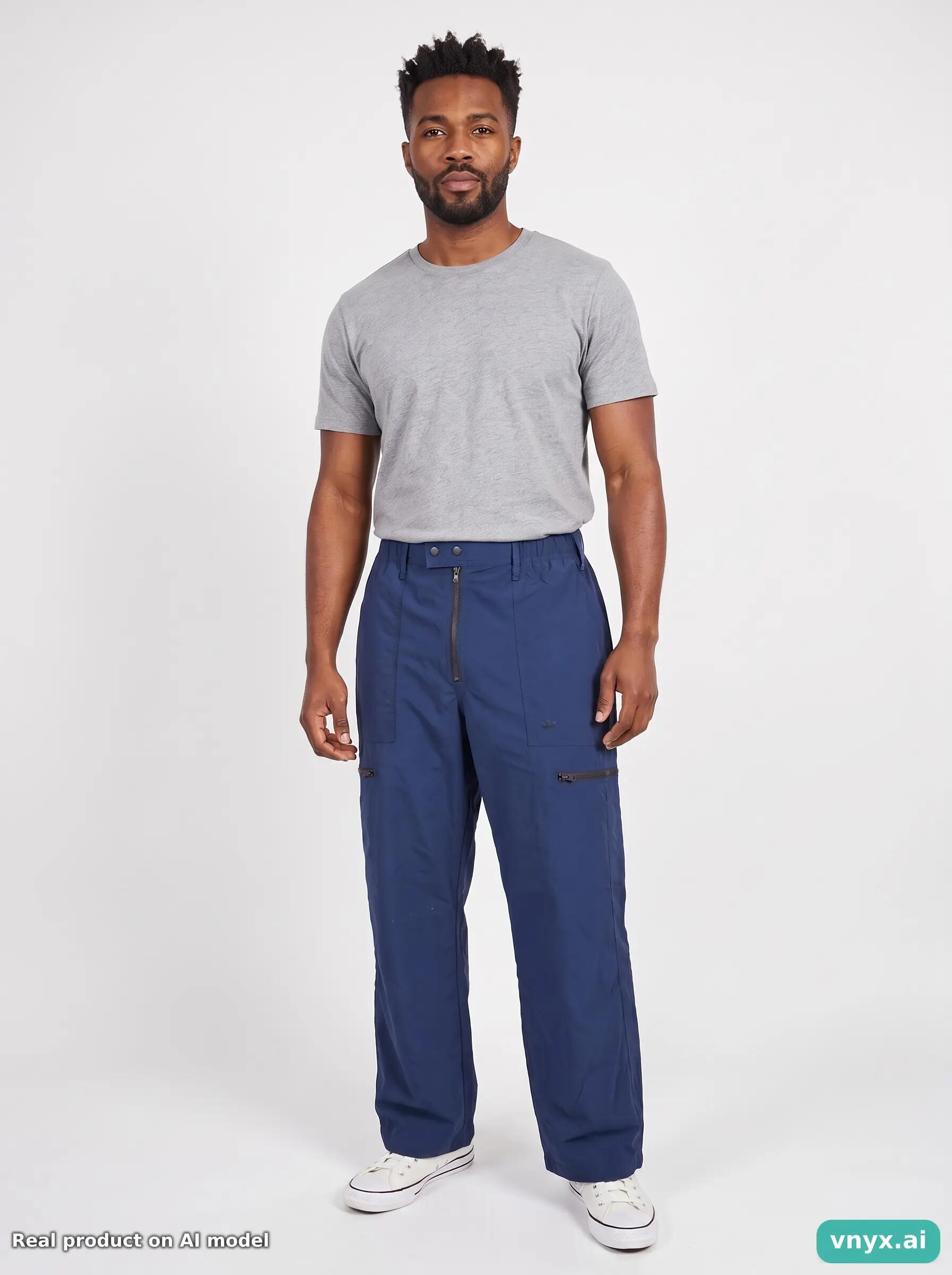 Second Life - Adidas Wales Bonner Navy Trousers Size L 5/5