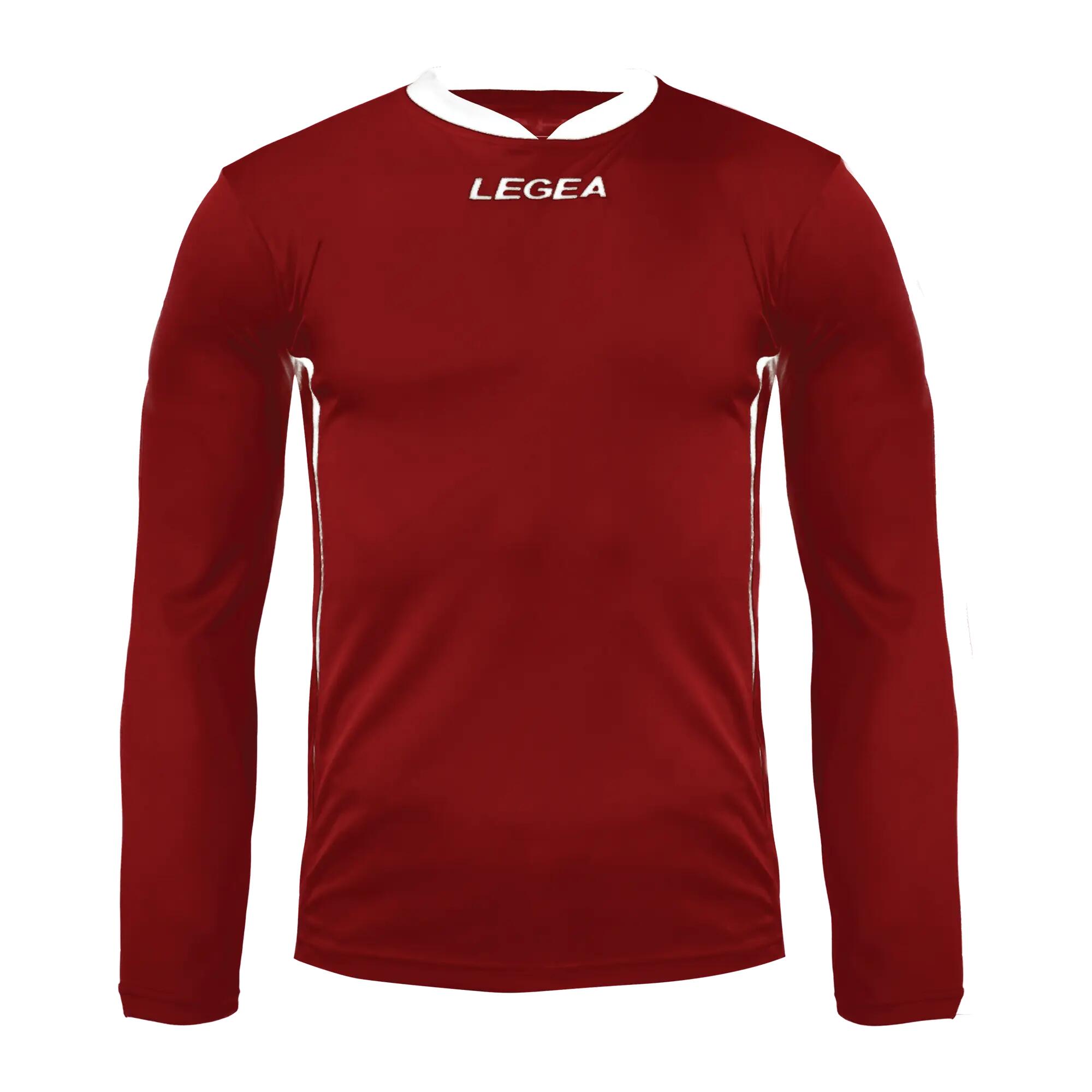5-Pack Football Shirts DUSSELDORF Long Sleeve Burgundy-White - Size 2XS (Kids) 2/7