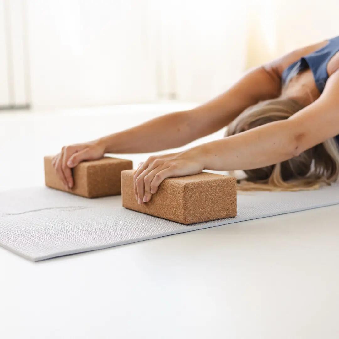 Yoga Blok Set - 2 Stuks - Portugees Kurk - Antislip - 22,5 x 12,5 x 7,5 cm 5/5
