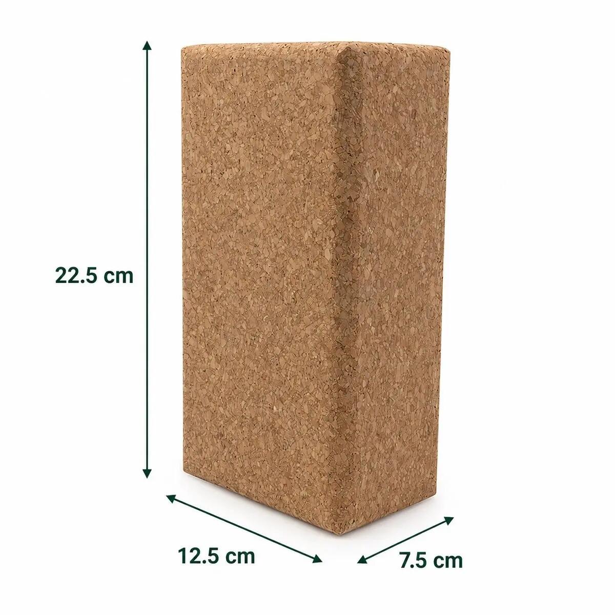 Yoga Blok Set - 2 Stuks - Portugees Kurk - Antislip - 22,5 x 12,5 x 7,5 cm 2/5