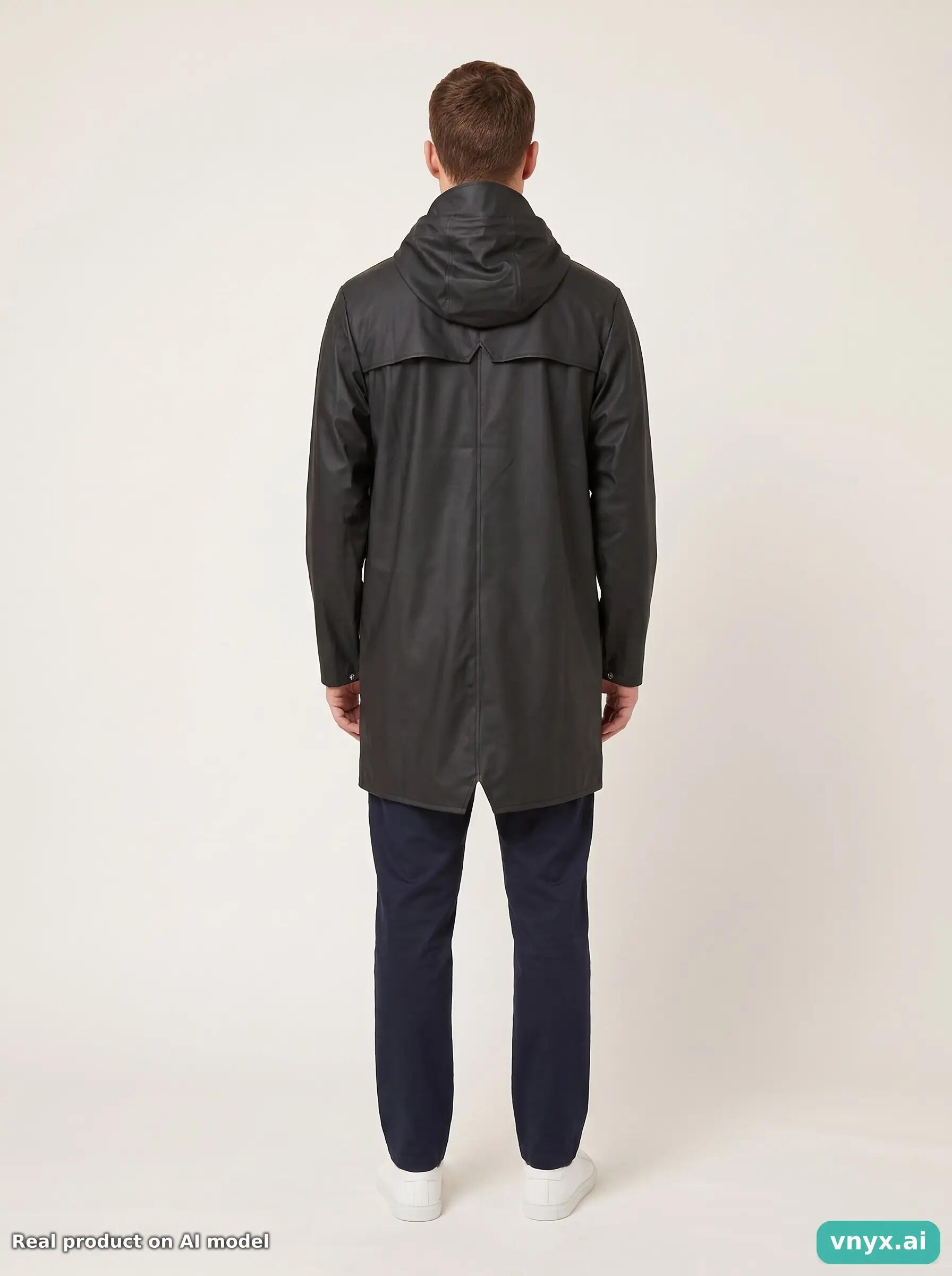 Second Life - Vintage RAINS Matte Black Long Coat Men S 4/5