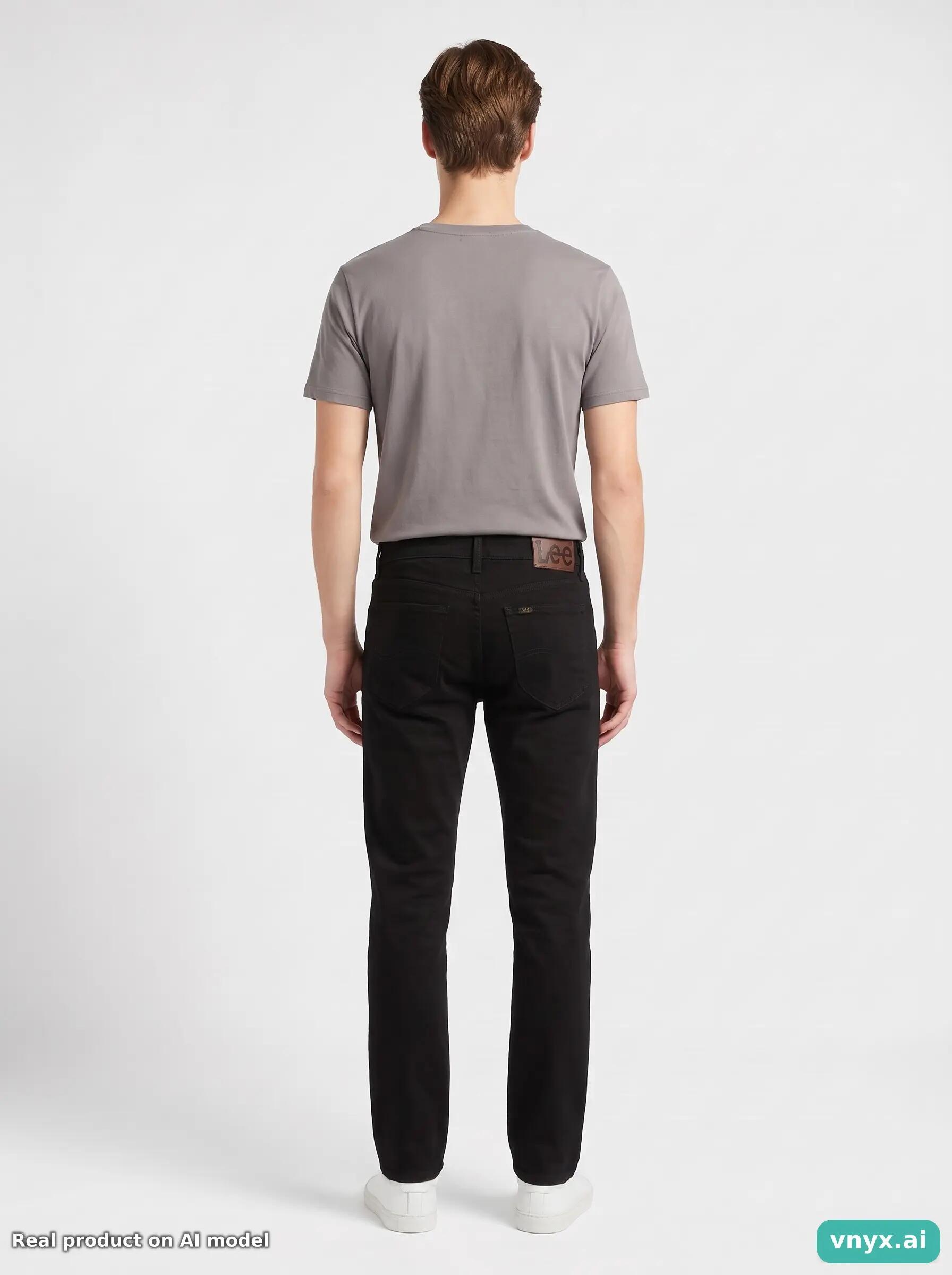 Second Life - Vintage Lee Deep Black Jeans Trousers Women 30 L32 4/6