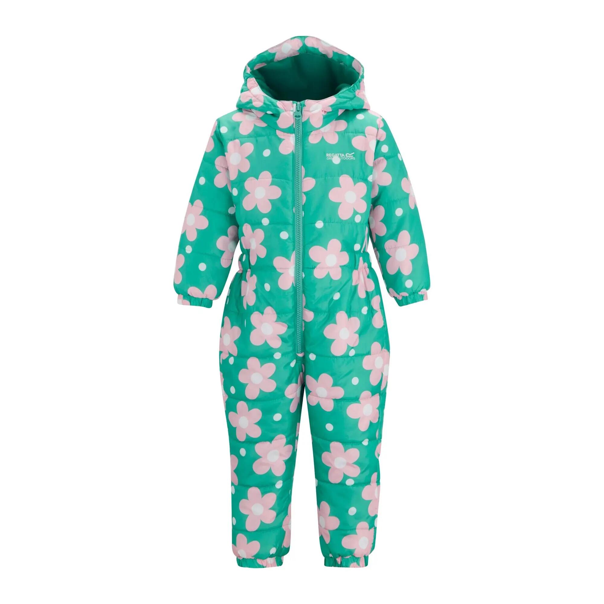 Costum Drumeții În Natură Regatta Penrose Matlasată Imprimeu Floral Copii 2/7