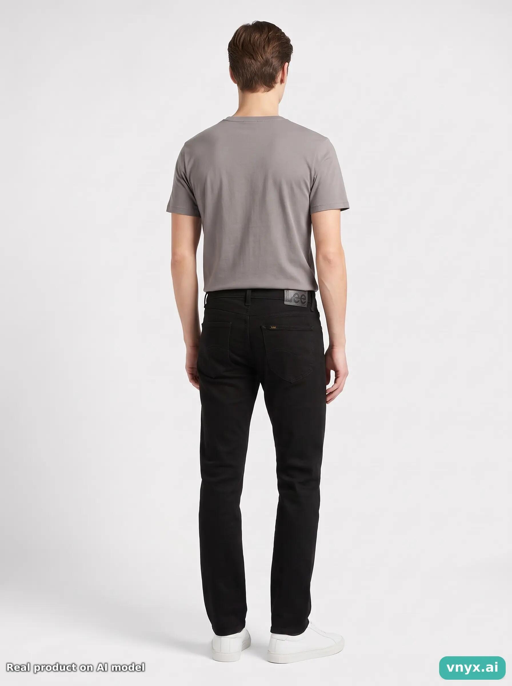 Second Life - Vintage Lee Deep Black Jeans Trousers Women 30 L32 2/6