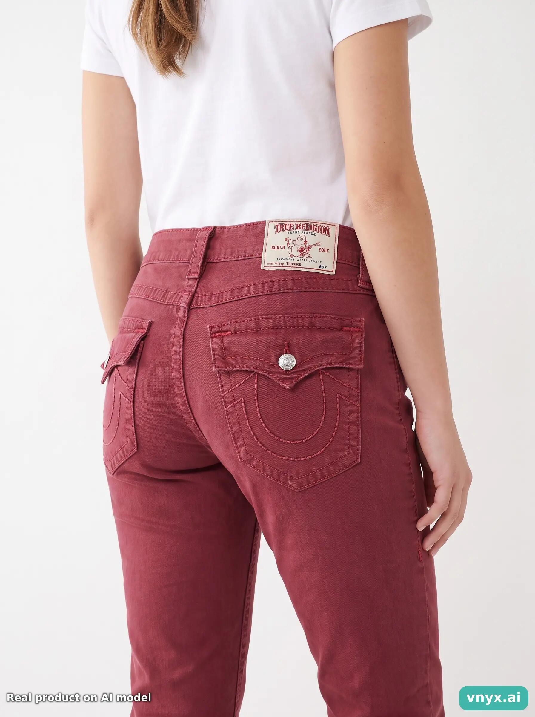 Second Life - Vintage True Religion Burgundy Trousers Women 31 L33 5/6