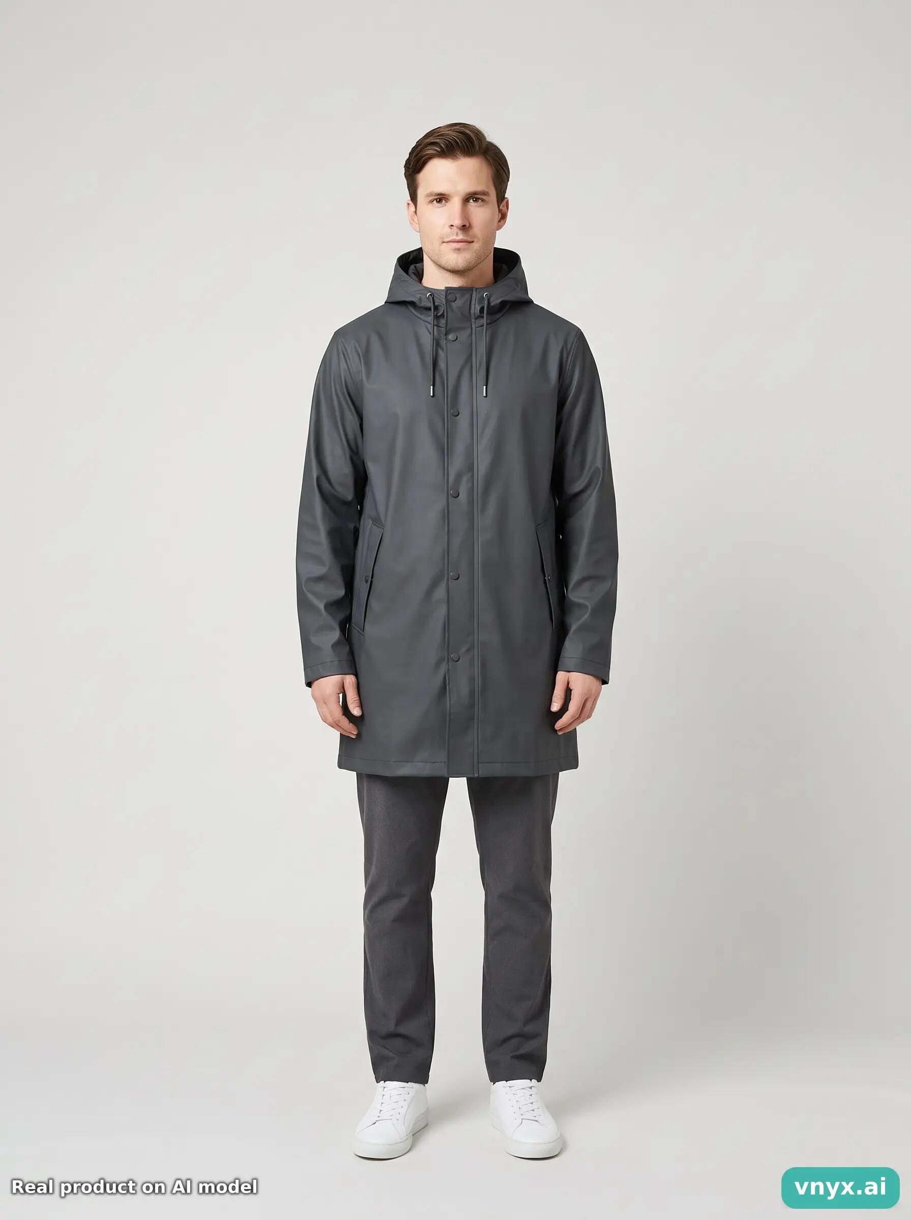 Second Life - Vintage RAINS Dark Grey Outdoor Jacket Men M 3/5
