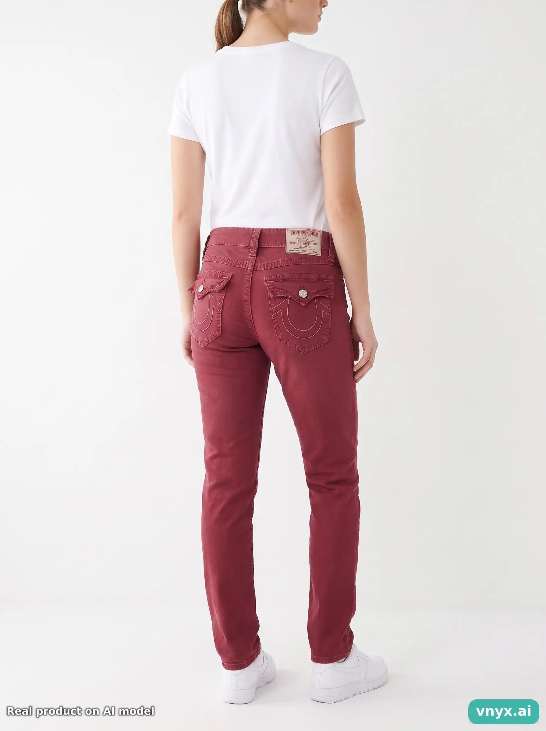 Second Life - Vintage True Religion Burgundy Trousers Women 31 L33 2/6