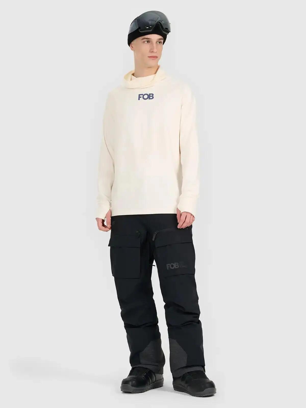 Felpa uomo in pile Biały 3/5