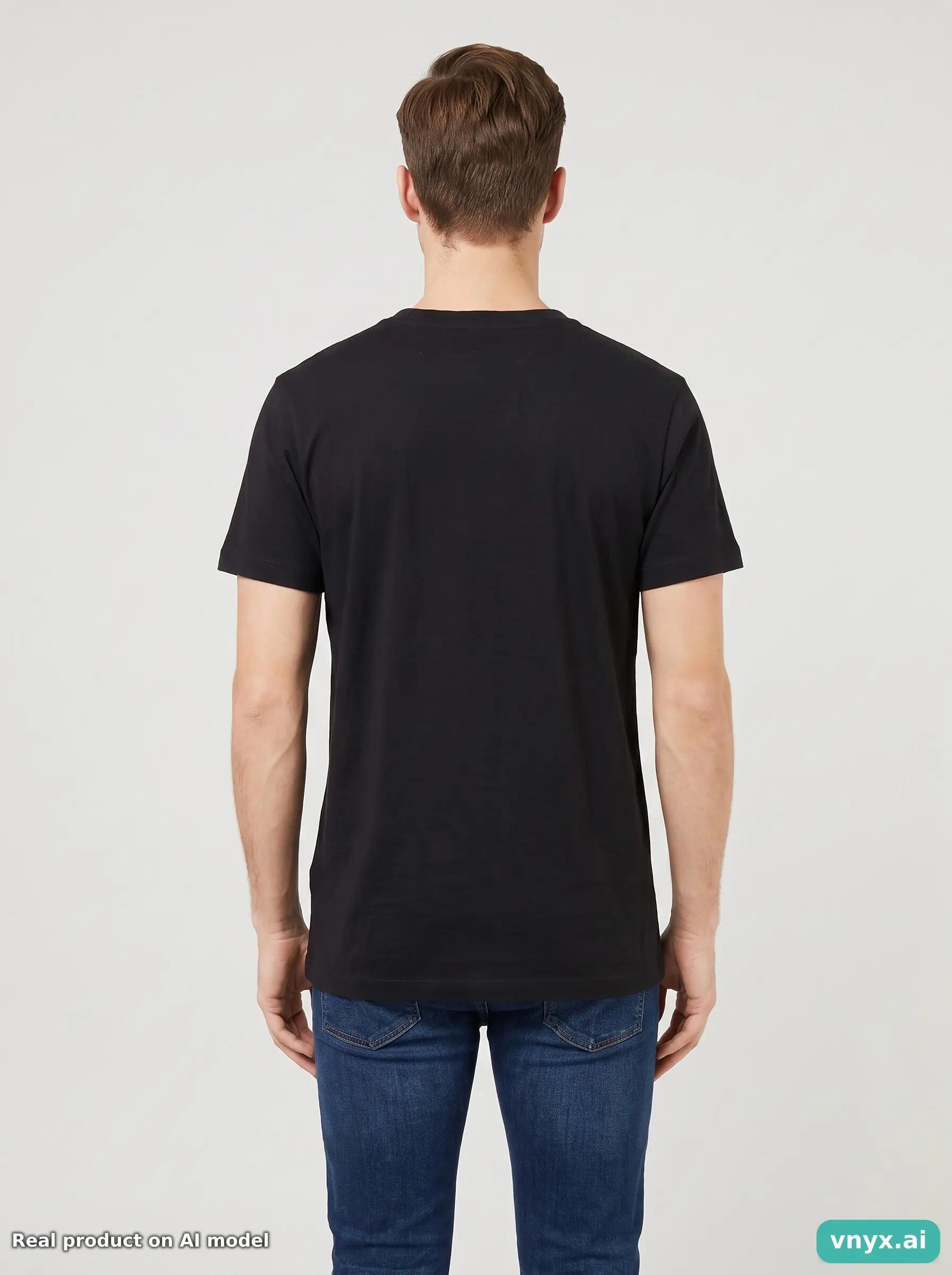 Second Life - Vintage Off-white Black T-Shirt Men M 3/5