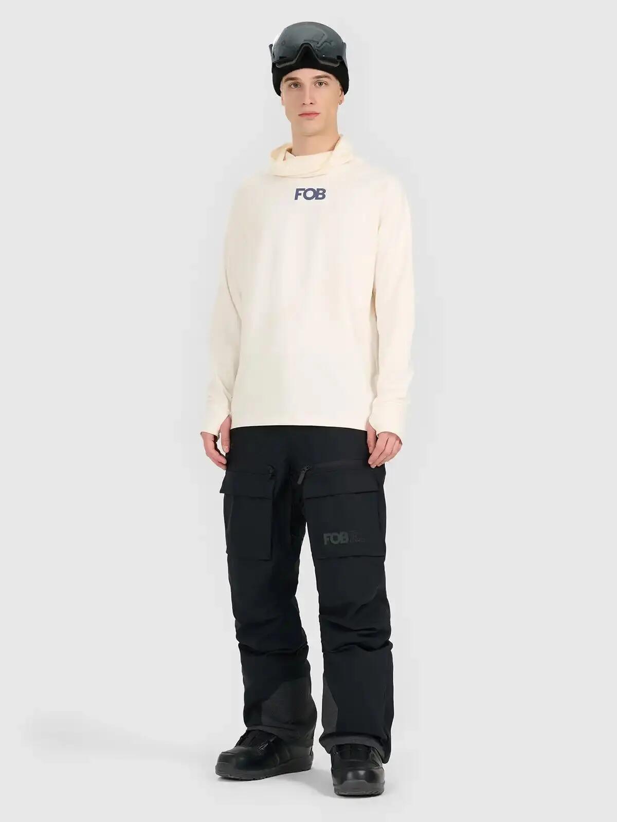 Felpa uomo in pile Biały 2/5