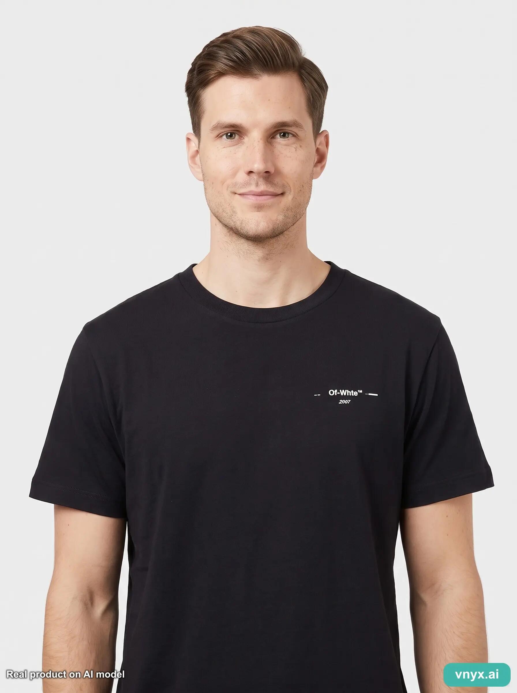 Second Life - Vintage Off-white Black T-Shirt Men M 2/5