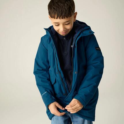 Veste Imperméable Et Isolante À Capuche Motif/style Uni FARBANK Enfant (Bleu /