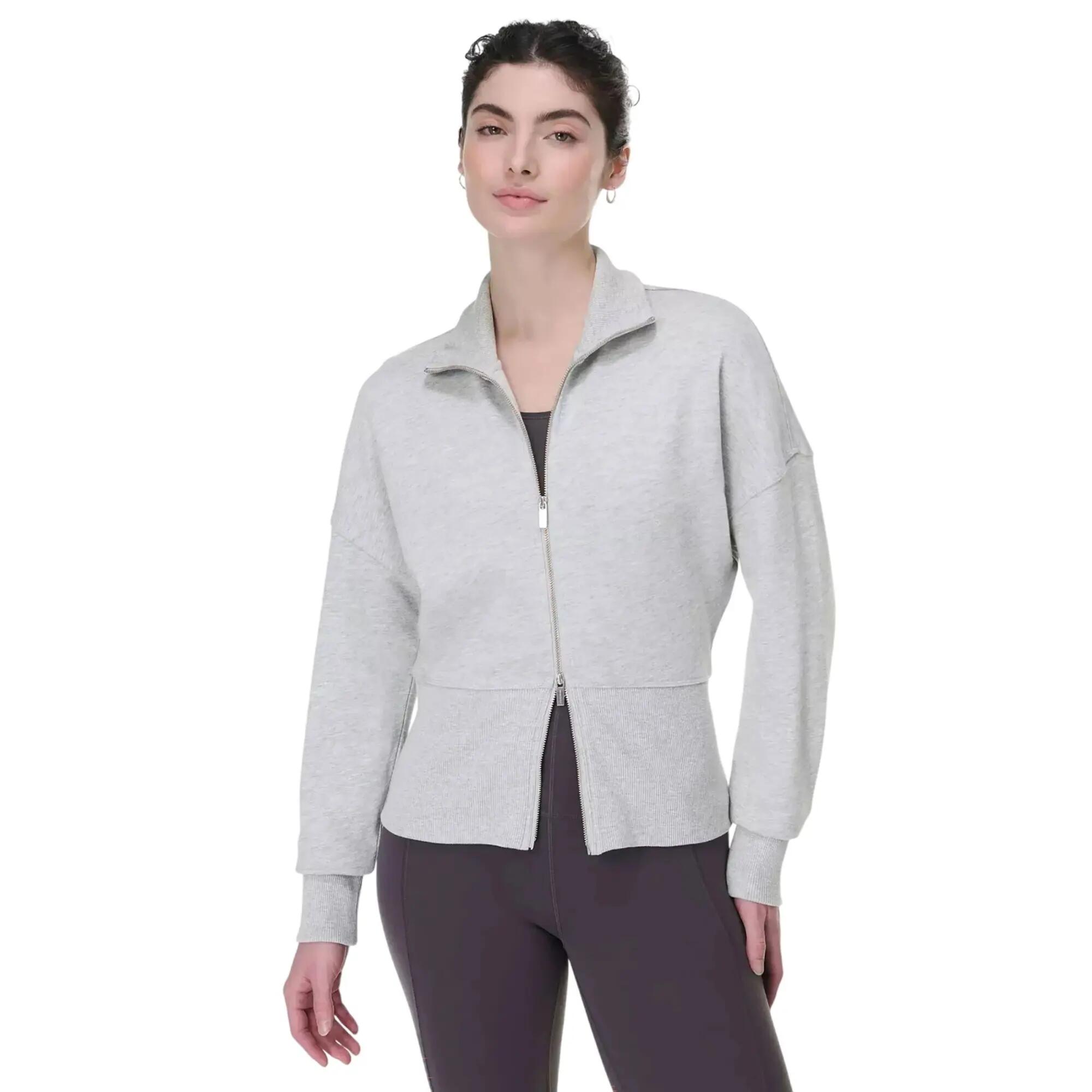Chaqueta After Class para Mujer Gris Claro Jaspeada 3/4