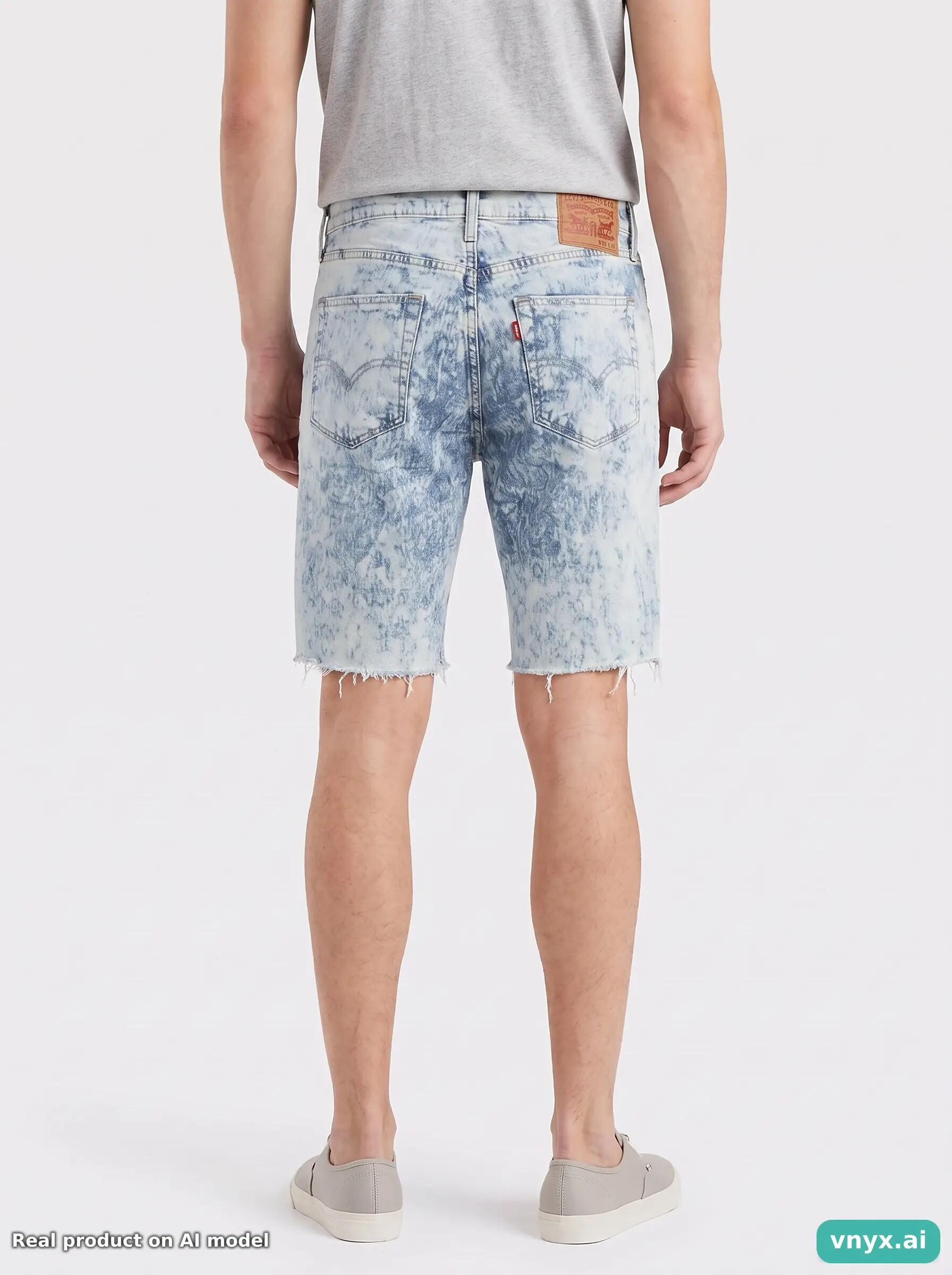 Second Life - Vintage LEVI STRAUSS & CO. Light Blue Shorts Men 34 L34 2/6