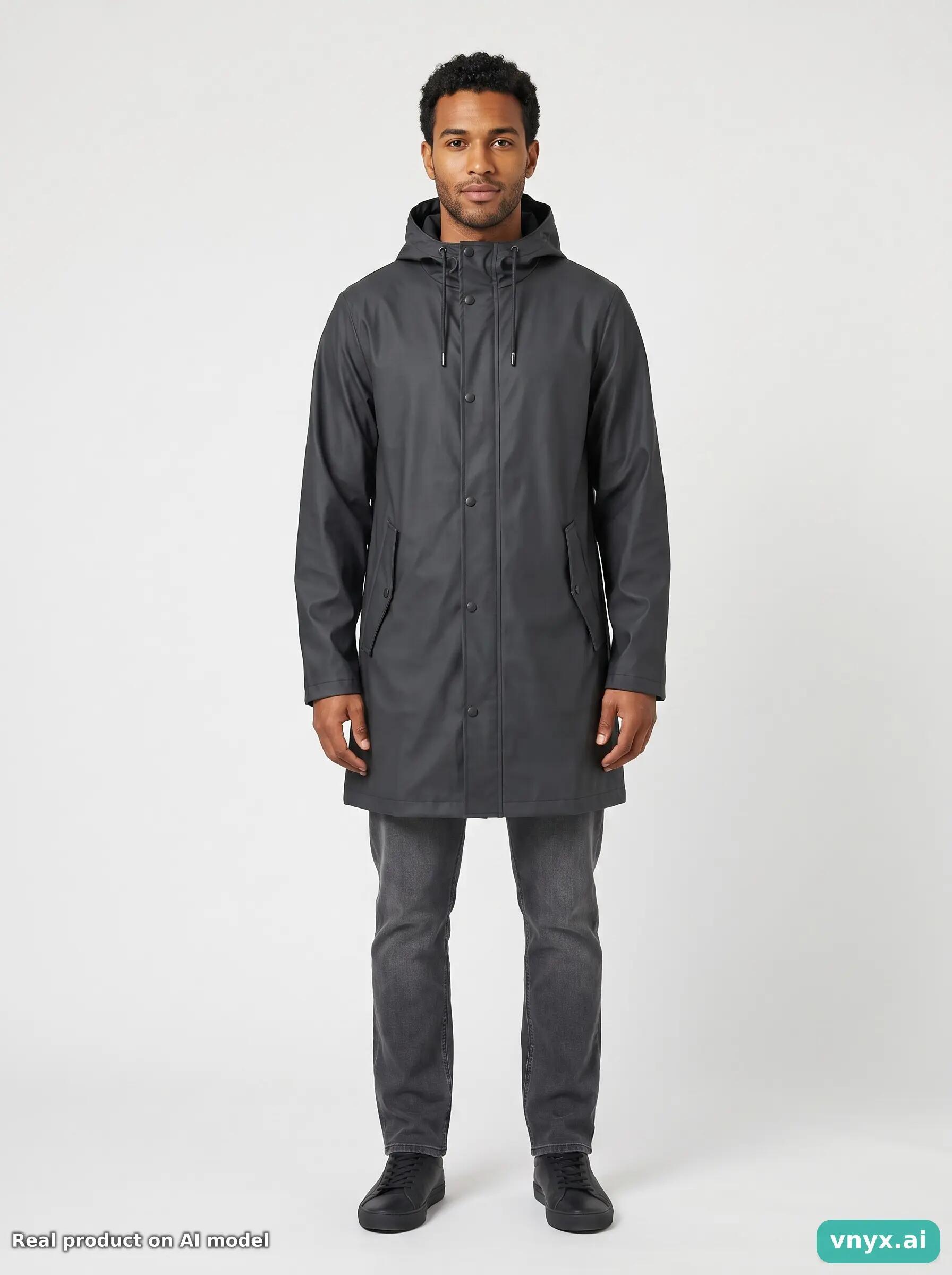 Second Life - Vintage RAINS Deep Charcoal Outdoor Jacket Men S 3/5