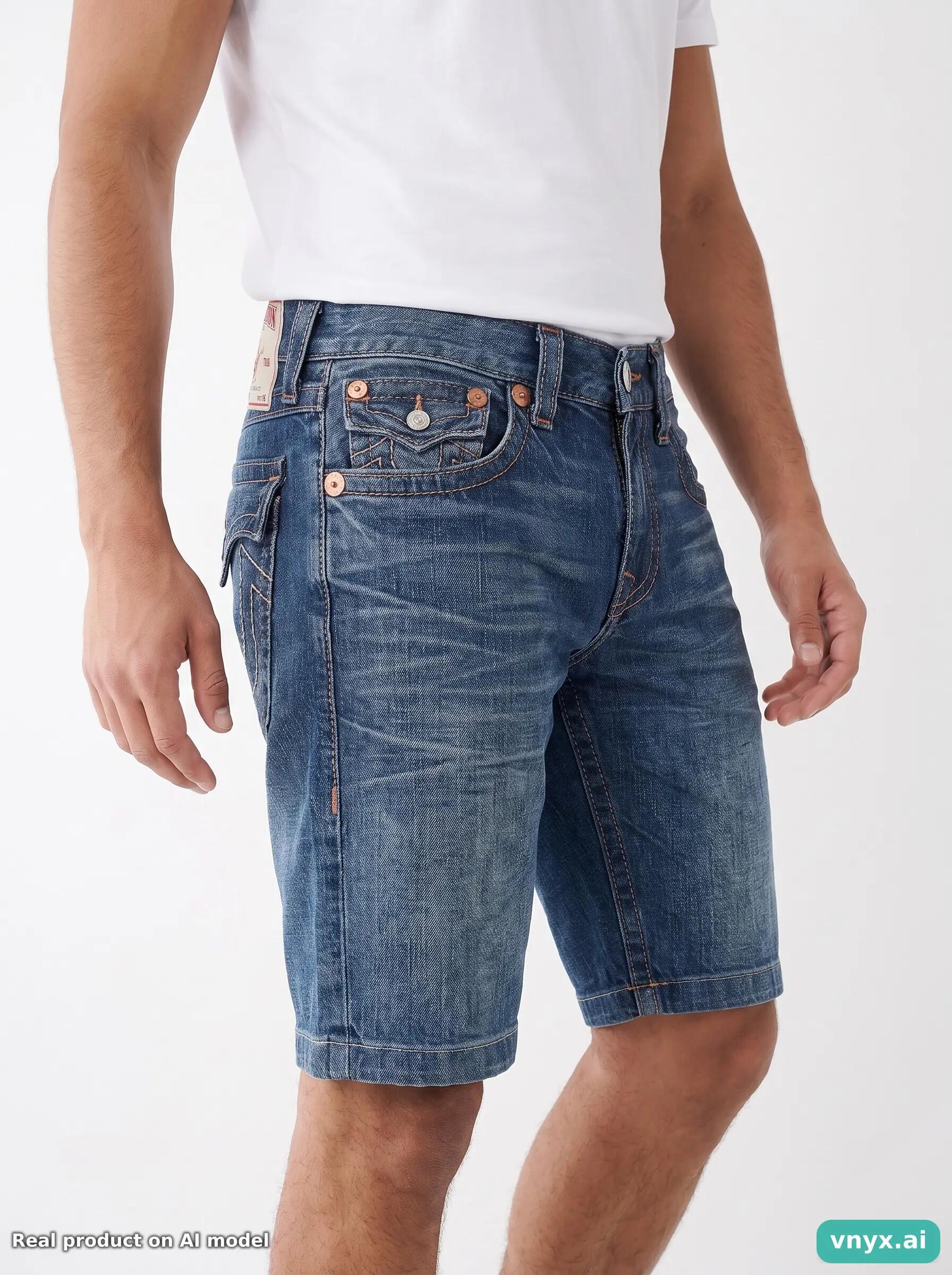 Second Life - Vintage True Religion Blue Denim Shorts Men 28 5/6