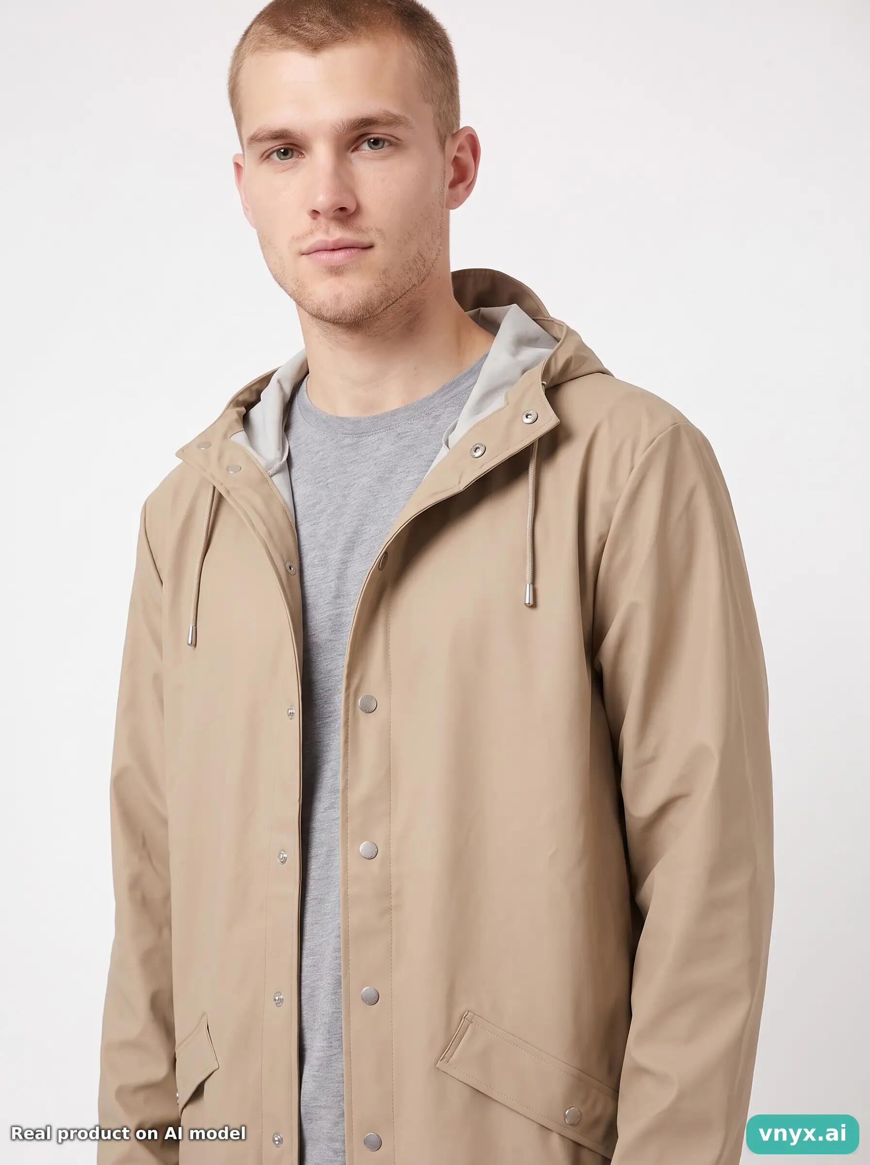 Second Life - Vintage RAINS Beige Outdoor Jacket Men M 5/5