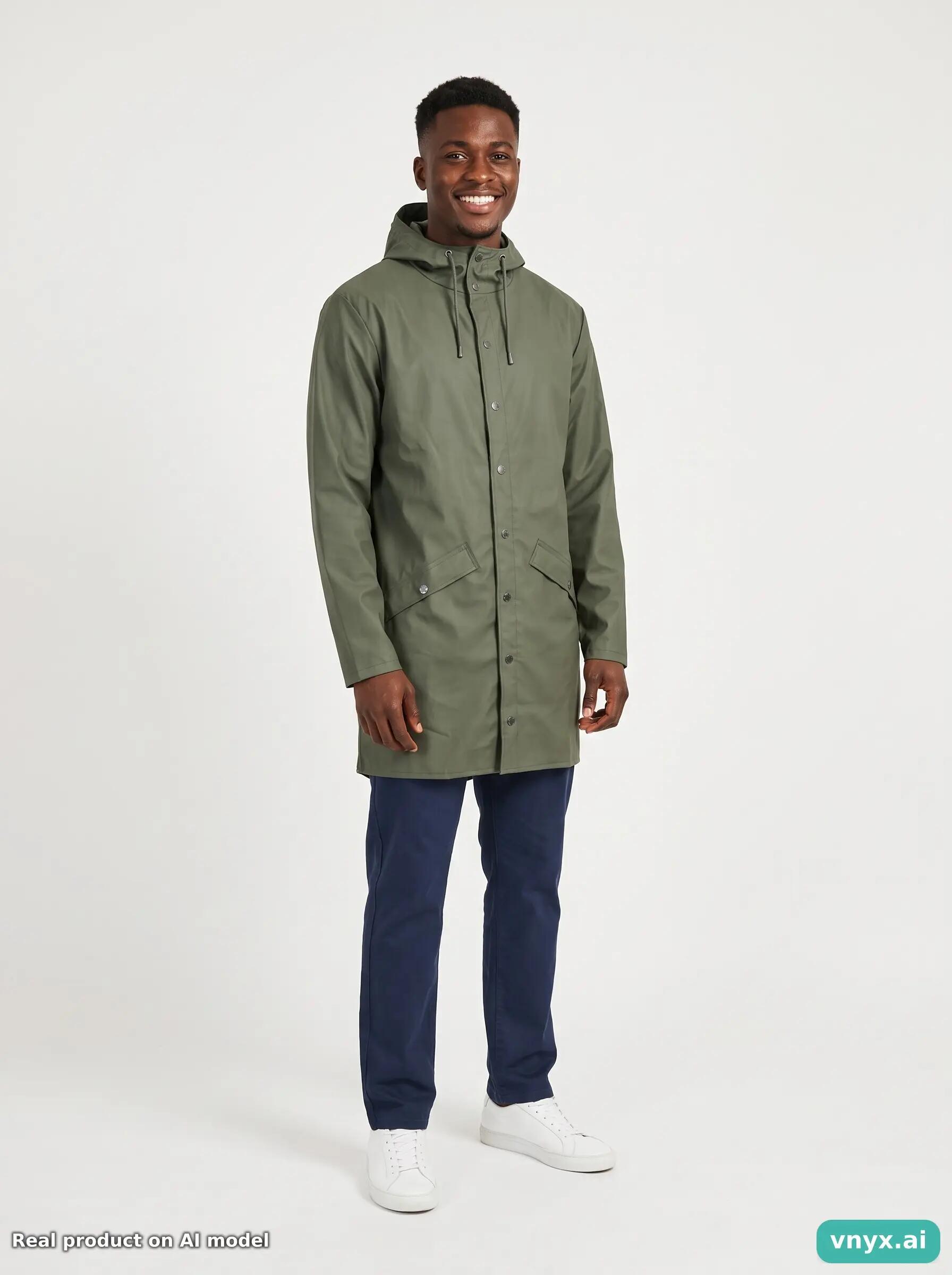 Second Life - Vintage RAINS Olive Green Outdoor Jacket Men XS 3/5