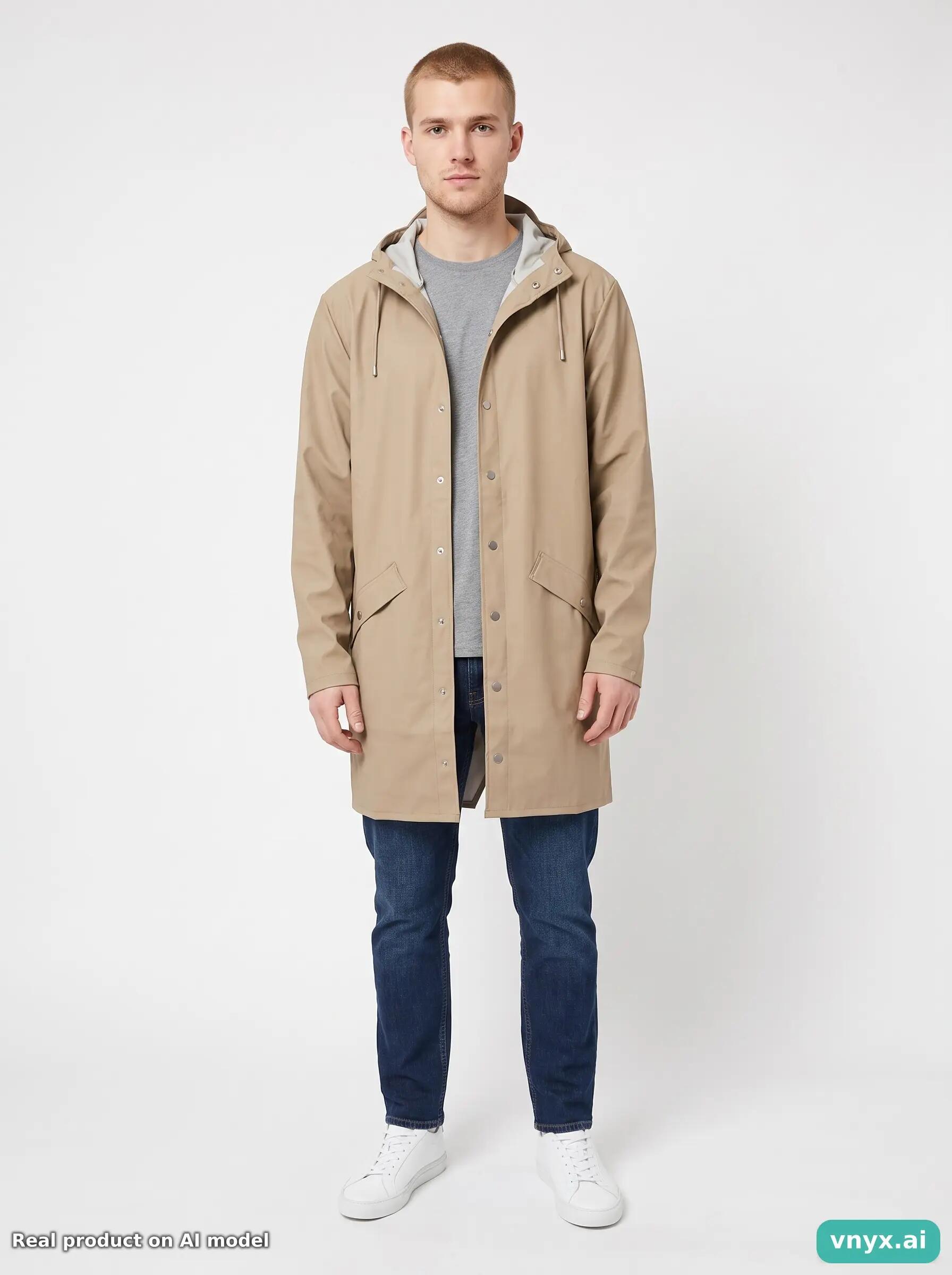 Second Life - Vintage RAINS Beige Outdoor Jacket Men M 3/5