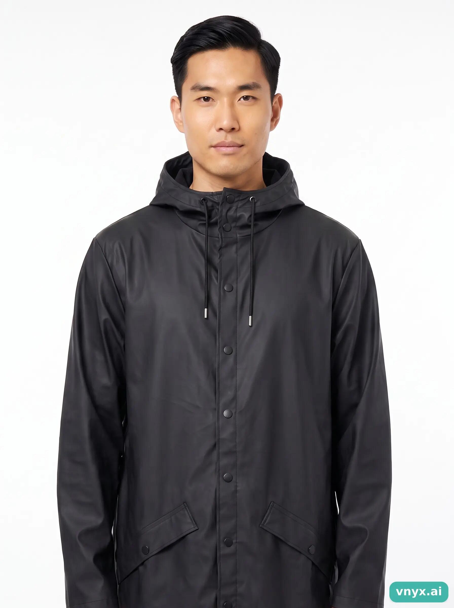 Second Life - Vintage RAINS Black Windbreaker Men M 5/5