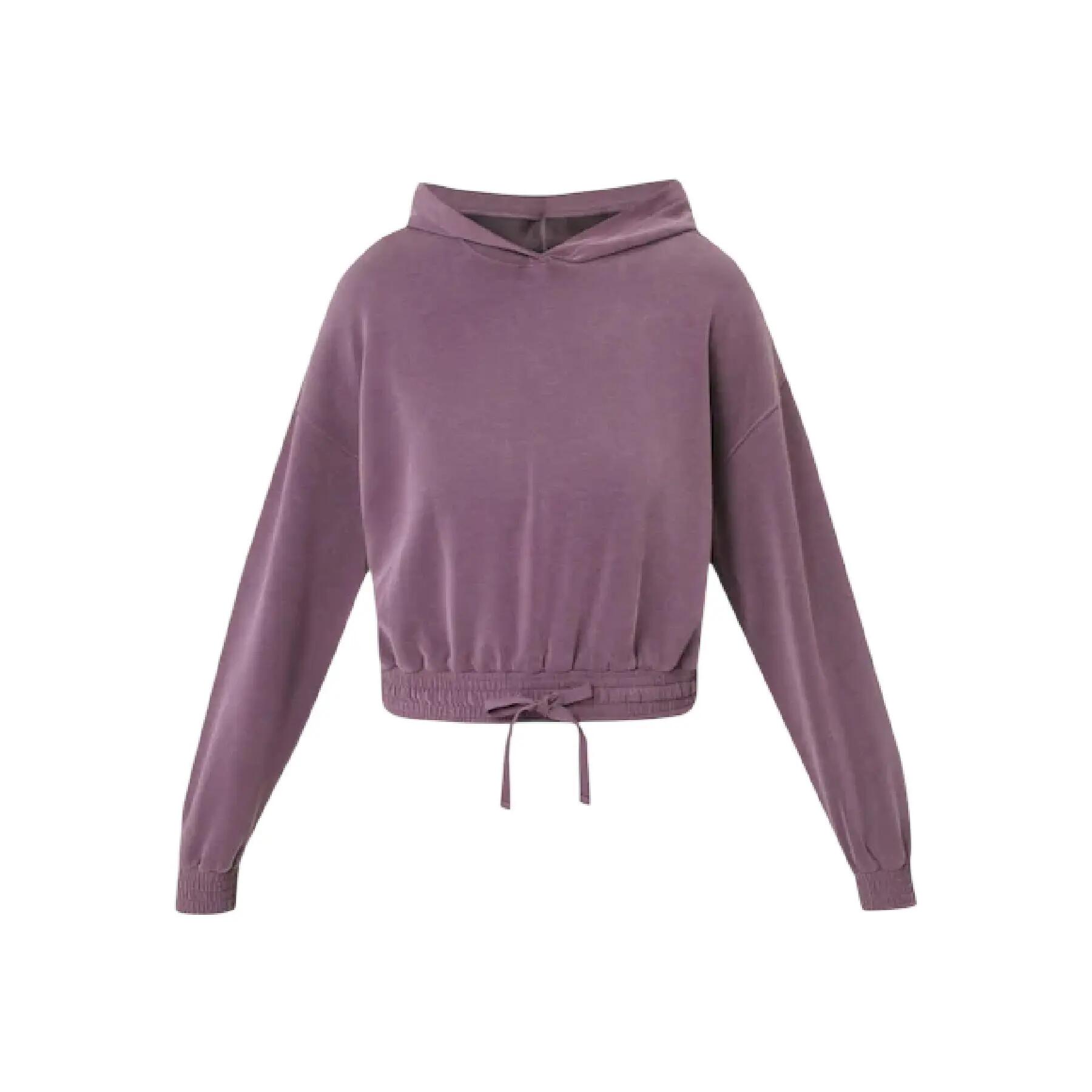 Sudadera CloudWeight Diseño Lavado para Mujer Púrpura de Neptuno 2/5