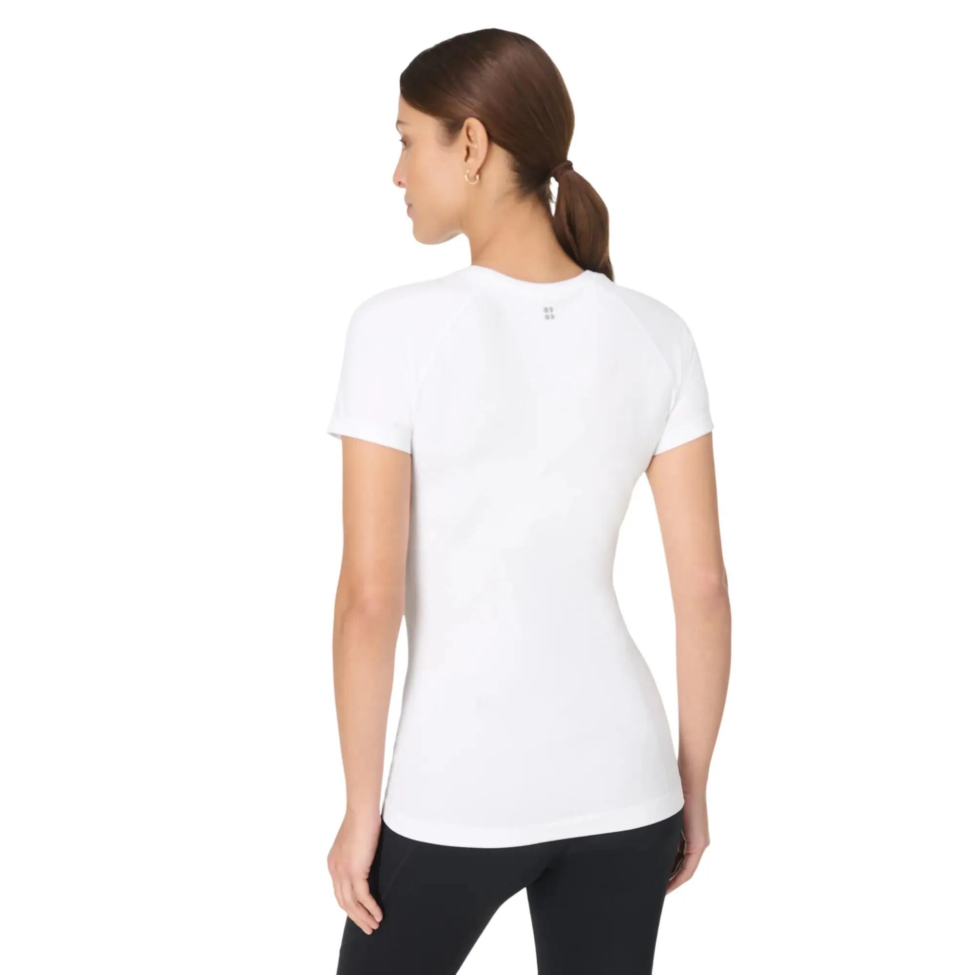 Womens/Ladies Athlete Seamless TShirt (White) 3/4