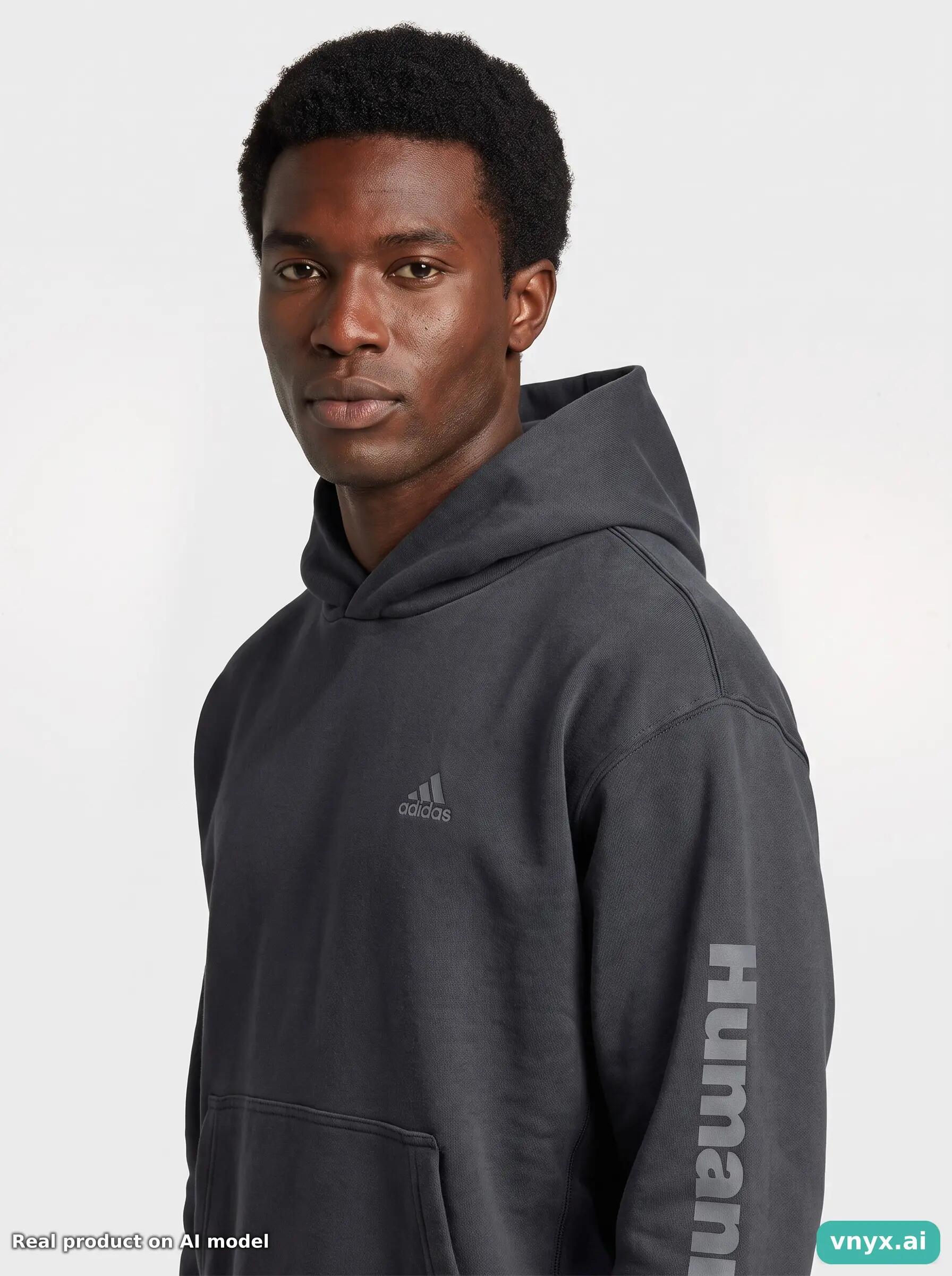 Second Life - Vintage Adidas Black Hoodie Men L 5/5