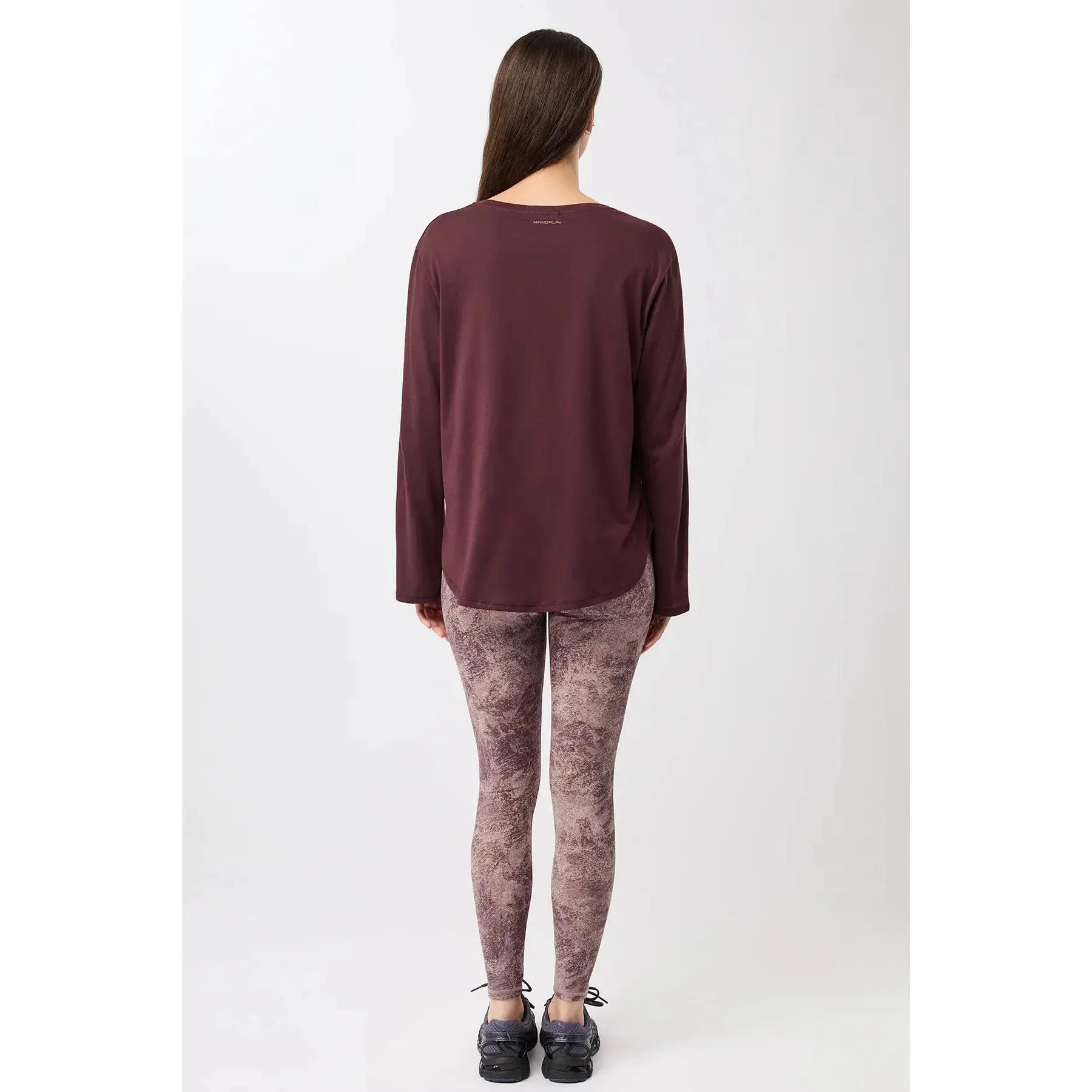T-shirt de manga comprida feminina Mandala Halfmoon 3/4