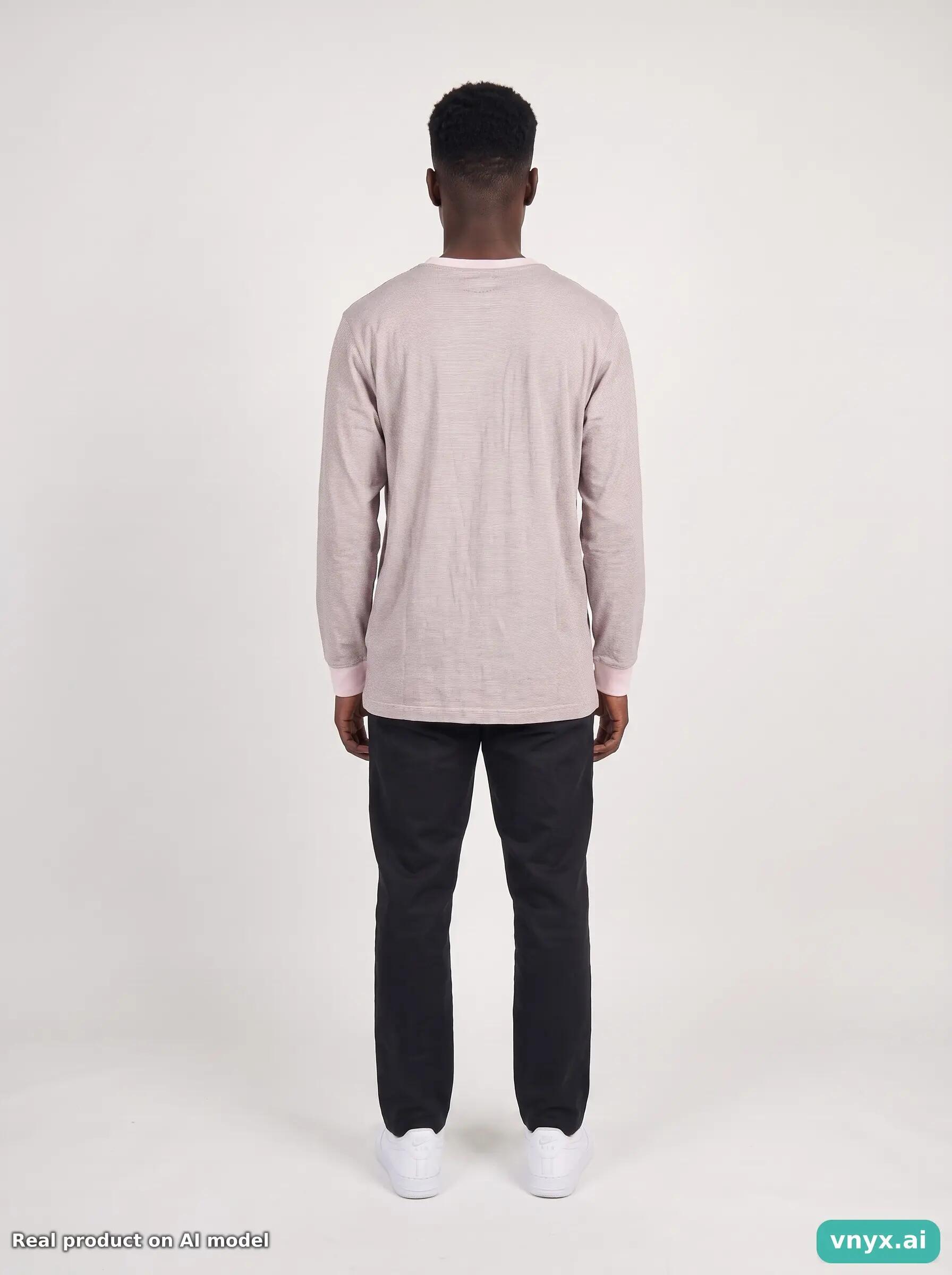 Second Life - Vintage Supreme Light Pink Long Sleeve Men M 4/5