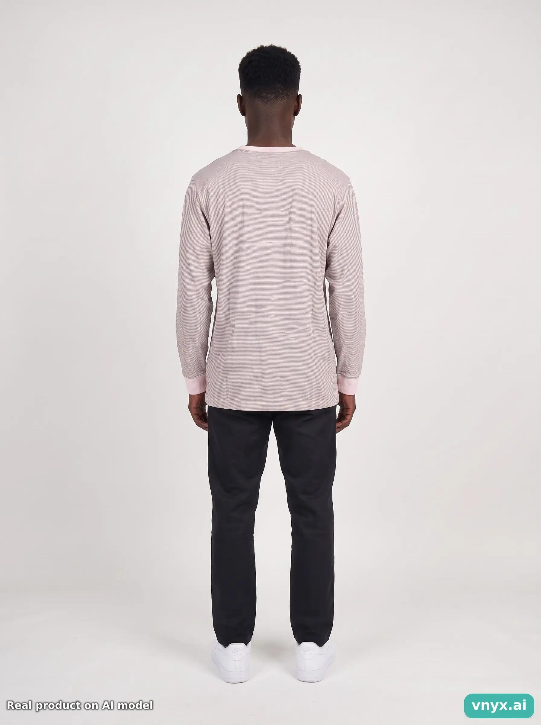 Second Life - Vintage Supreme Light Pink Long Sleeve Men M 2/5
