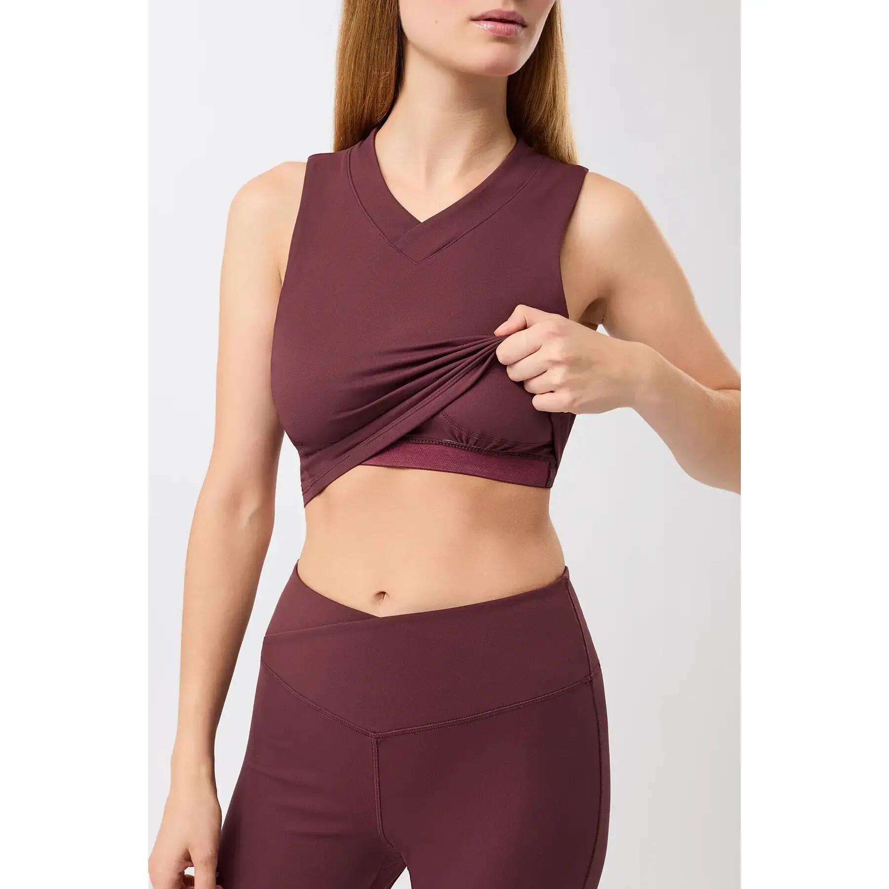 Camiseta sin mangas corta cuello V mujer Mandala 4/5
