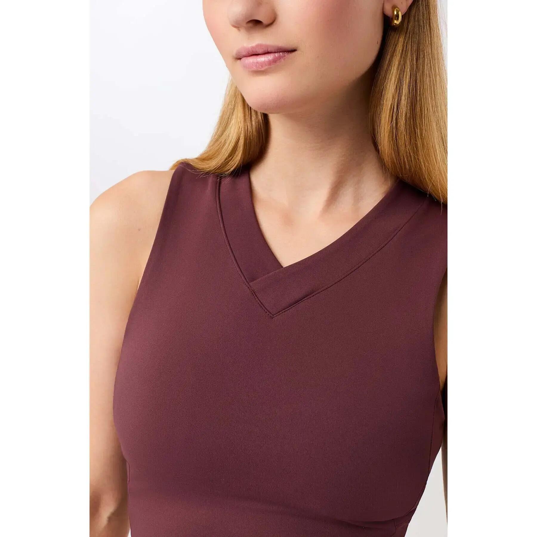 Camiseta sin mangas corta cuello V mujer Mandala 3/5