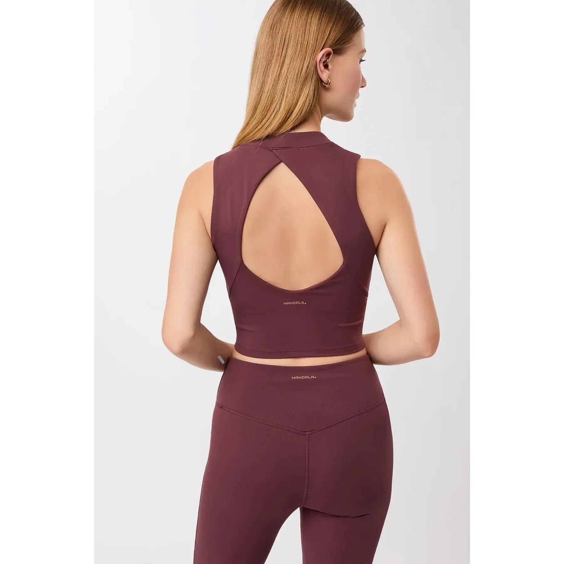 Camiseta sin mangas corta cuello V mujer Mandala 2/5