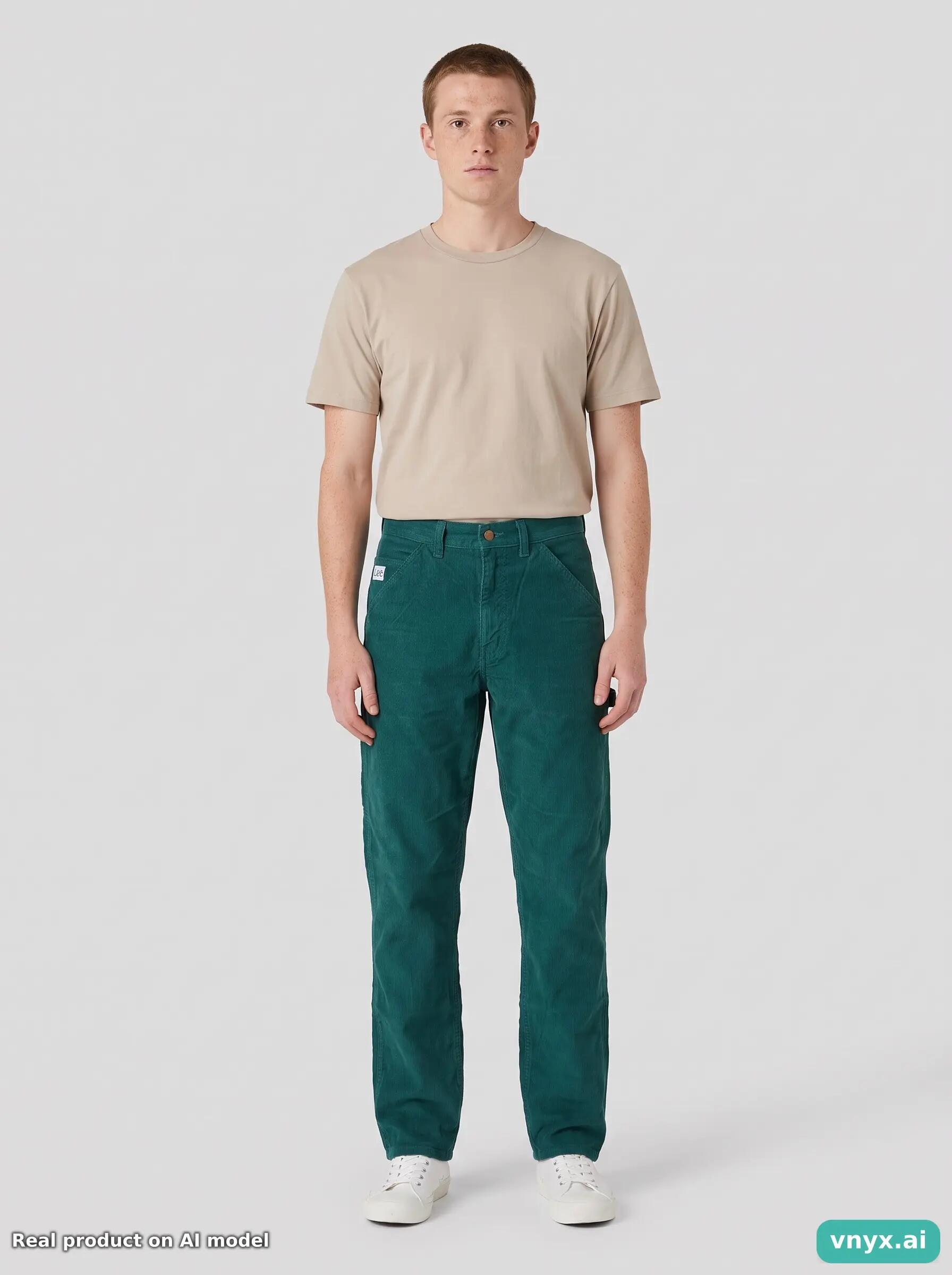 Second Life - Vintage Lee Teal Trousers Men 27 L34 3/6