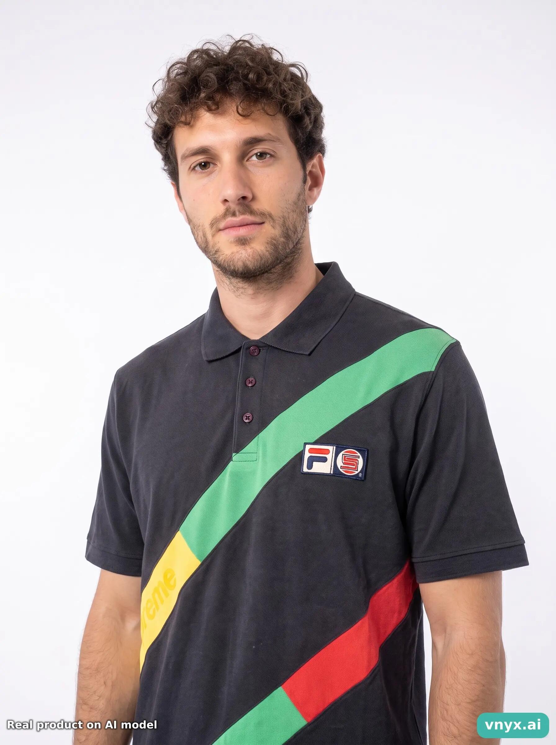Second Life - Vintage FILA Black Polo Shirt Men M 5/5