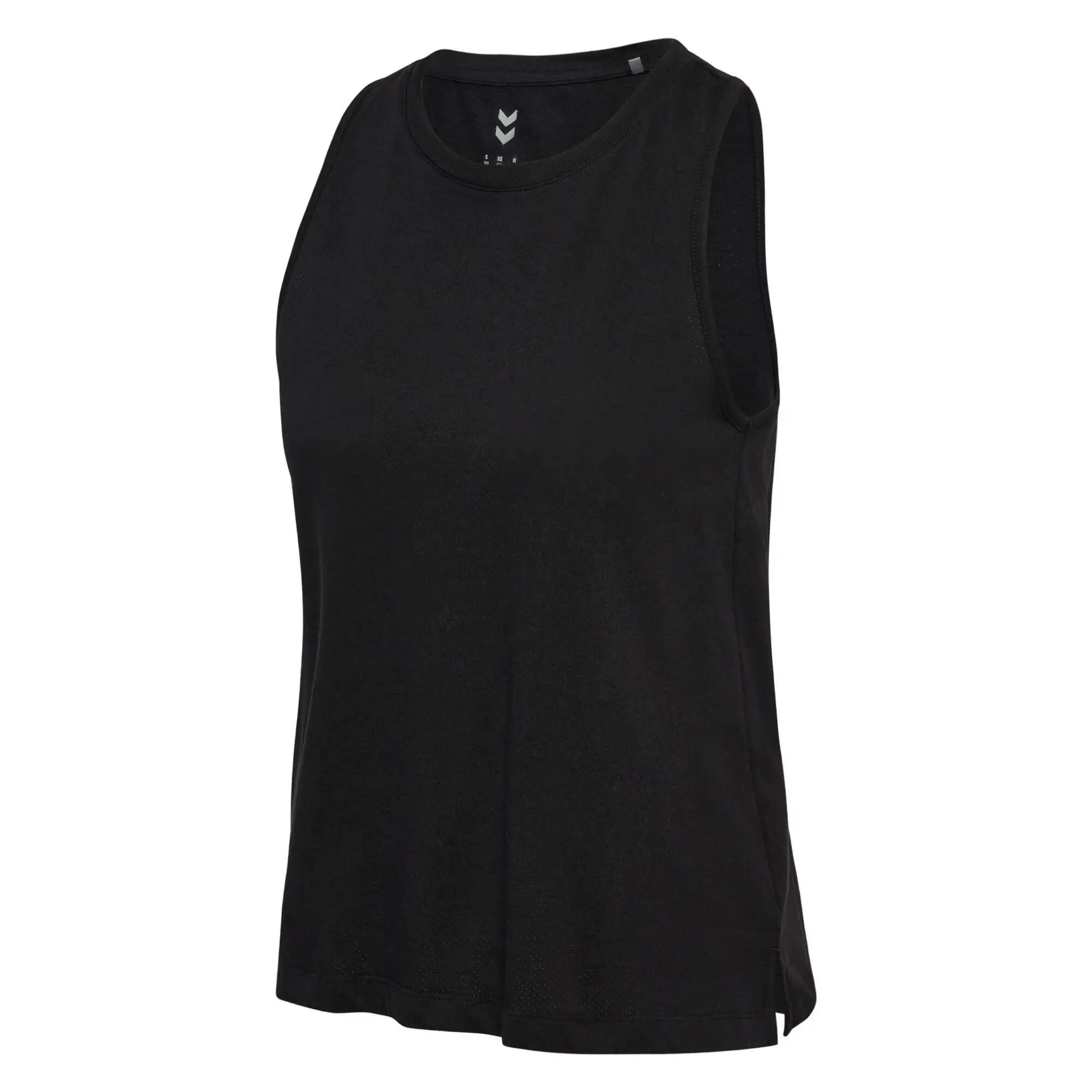 Camiseta Sin Mangas Breathe Easy de Malla para Mujer Negro 2/4