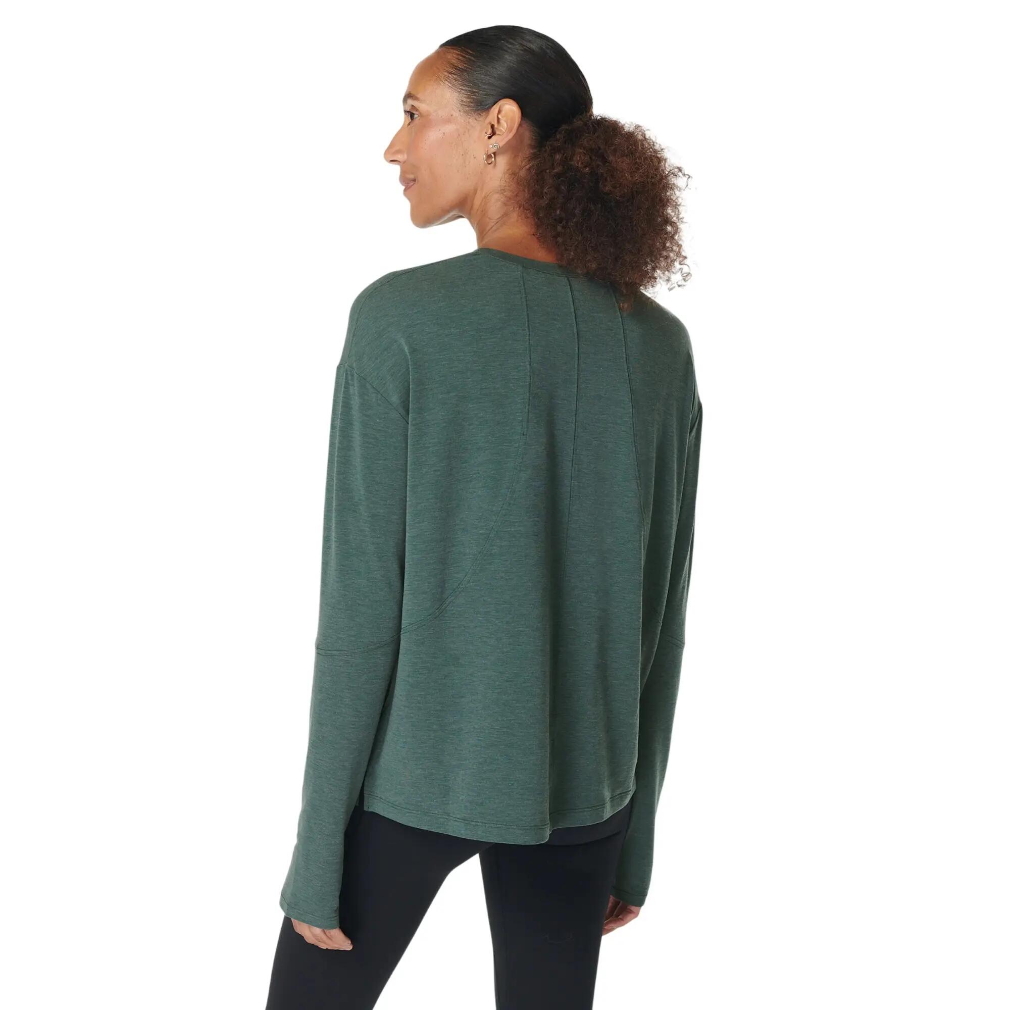 Haut Manches Longues SOFT FLOW STUDIO Femme (Vert Randonnée) 3/4