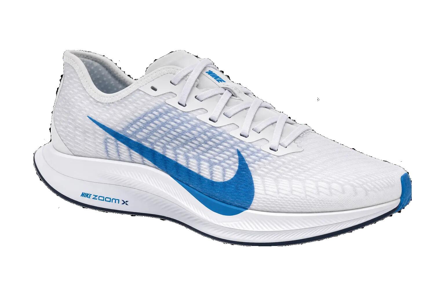 Chaussures running homme légères réactives Nike Pegasus Turbo 2 blanc 1/1