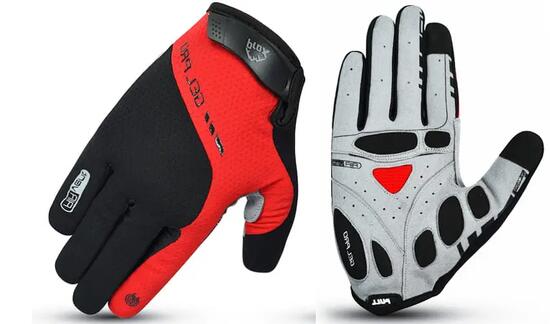 Rękawiczki rowerowe PROX długie Supreme Gel Pro Air Vent Touch L czerwone