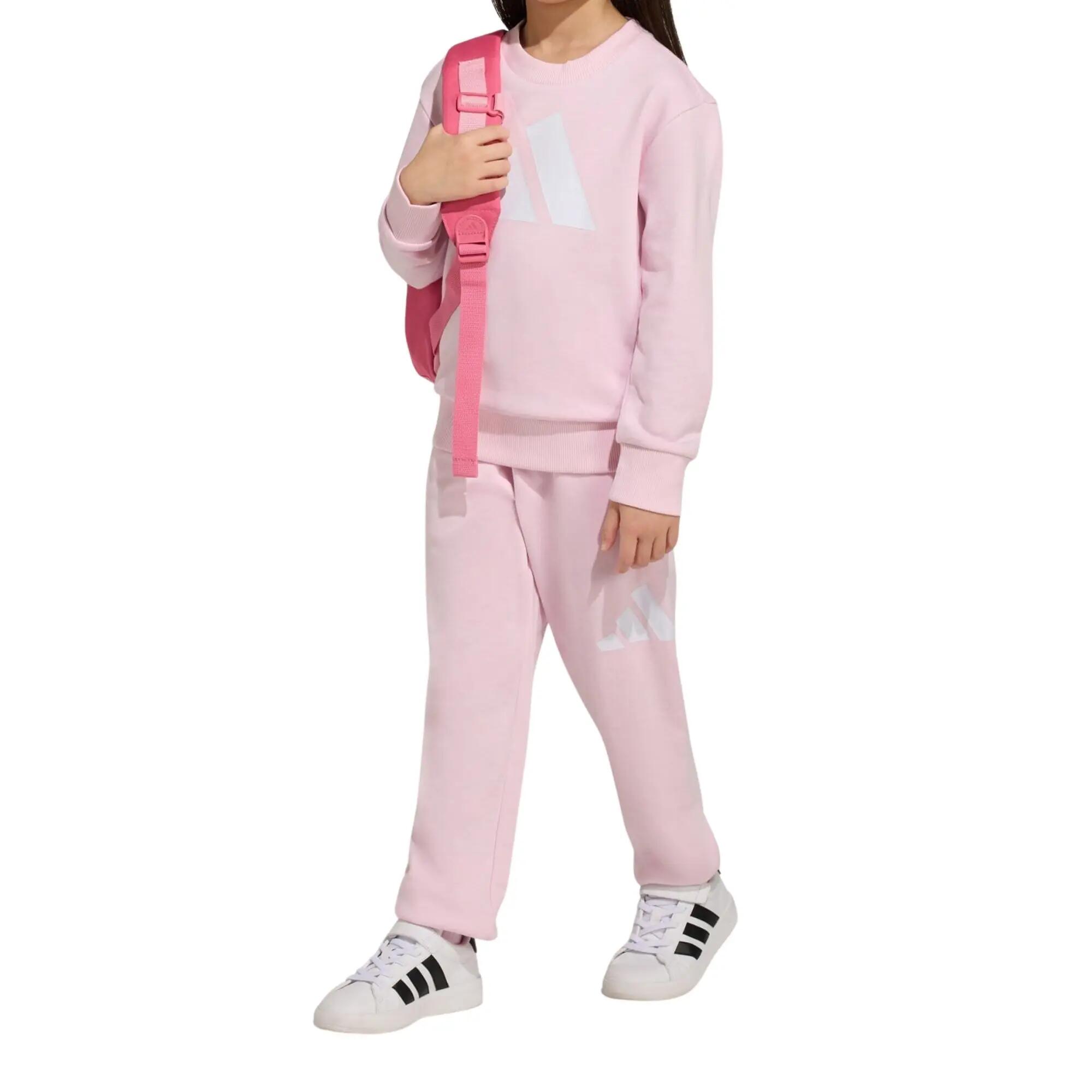 Adidas - Chándal con Cuello Redondo Niña Essentials, Rosa - 6-7 Años 5/5