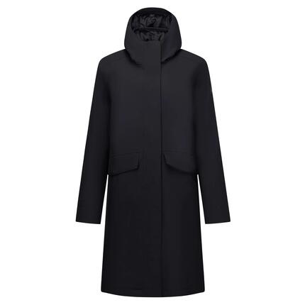 Veste Imperméable Longue Et Unie À Capuche Et Taille Ajustable RAMONA Femme