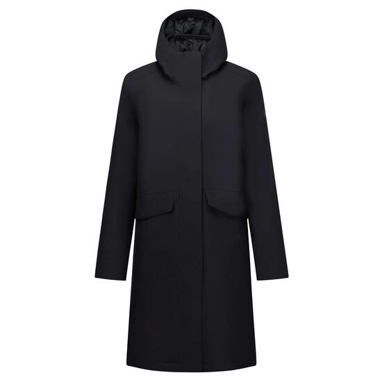Veste Imperméable Longue Et Unie À Capuche Et Taille Ajustable RAMONA Femme