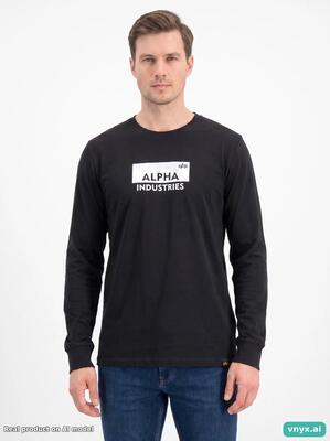 Second life - alpha industries long sleeve in black size xxl