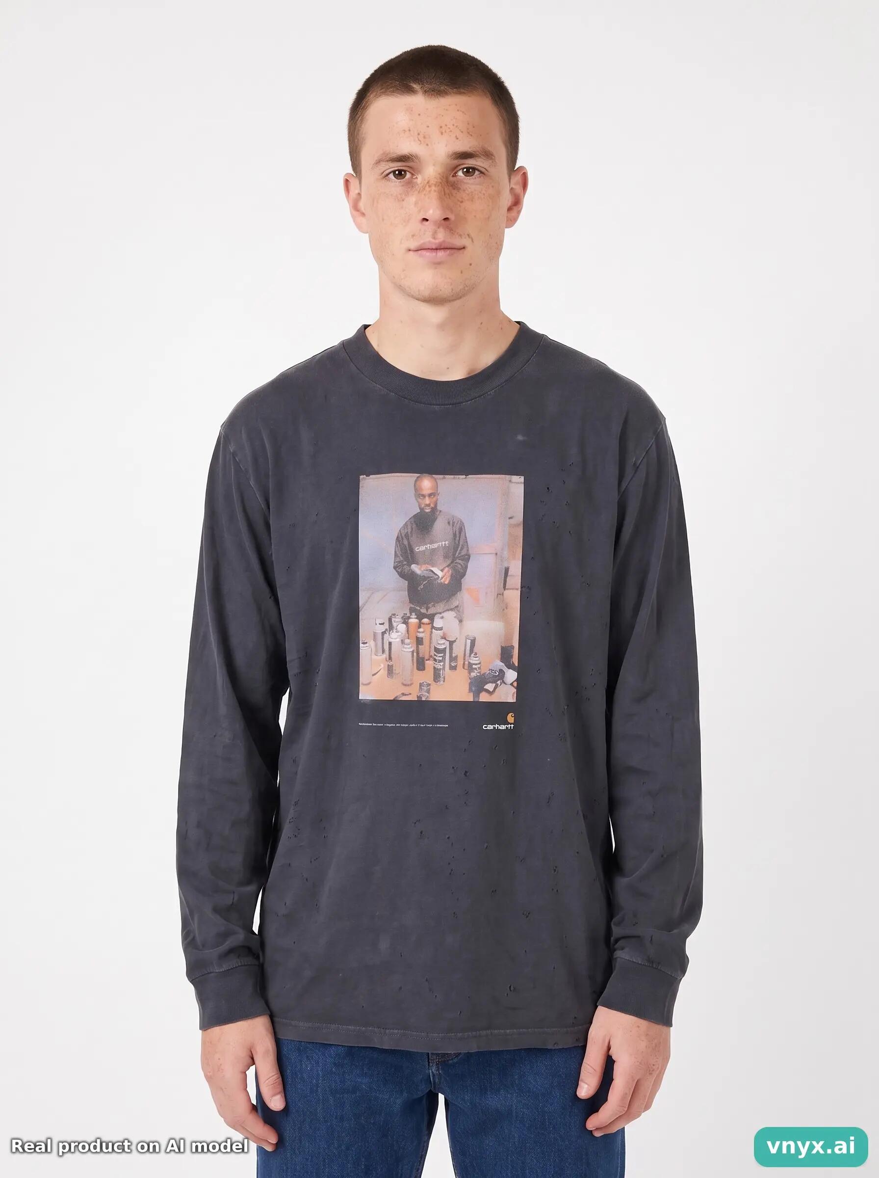 Second Life - Vintage Carhartt Black Long Sleeve Men L 5/5