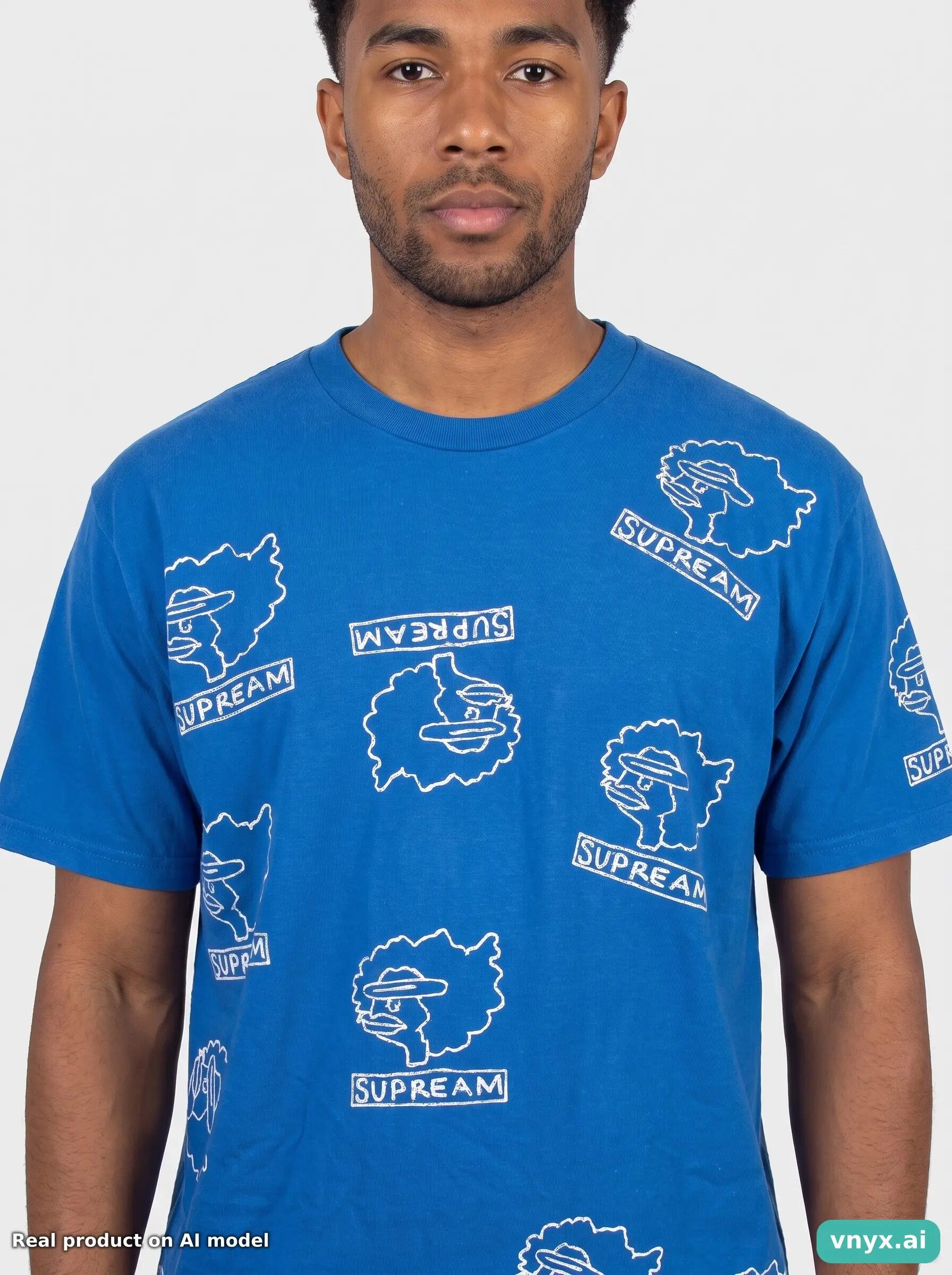Second Life - Vintage Supreme Blue T-Shirt Men L 5/5