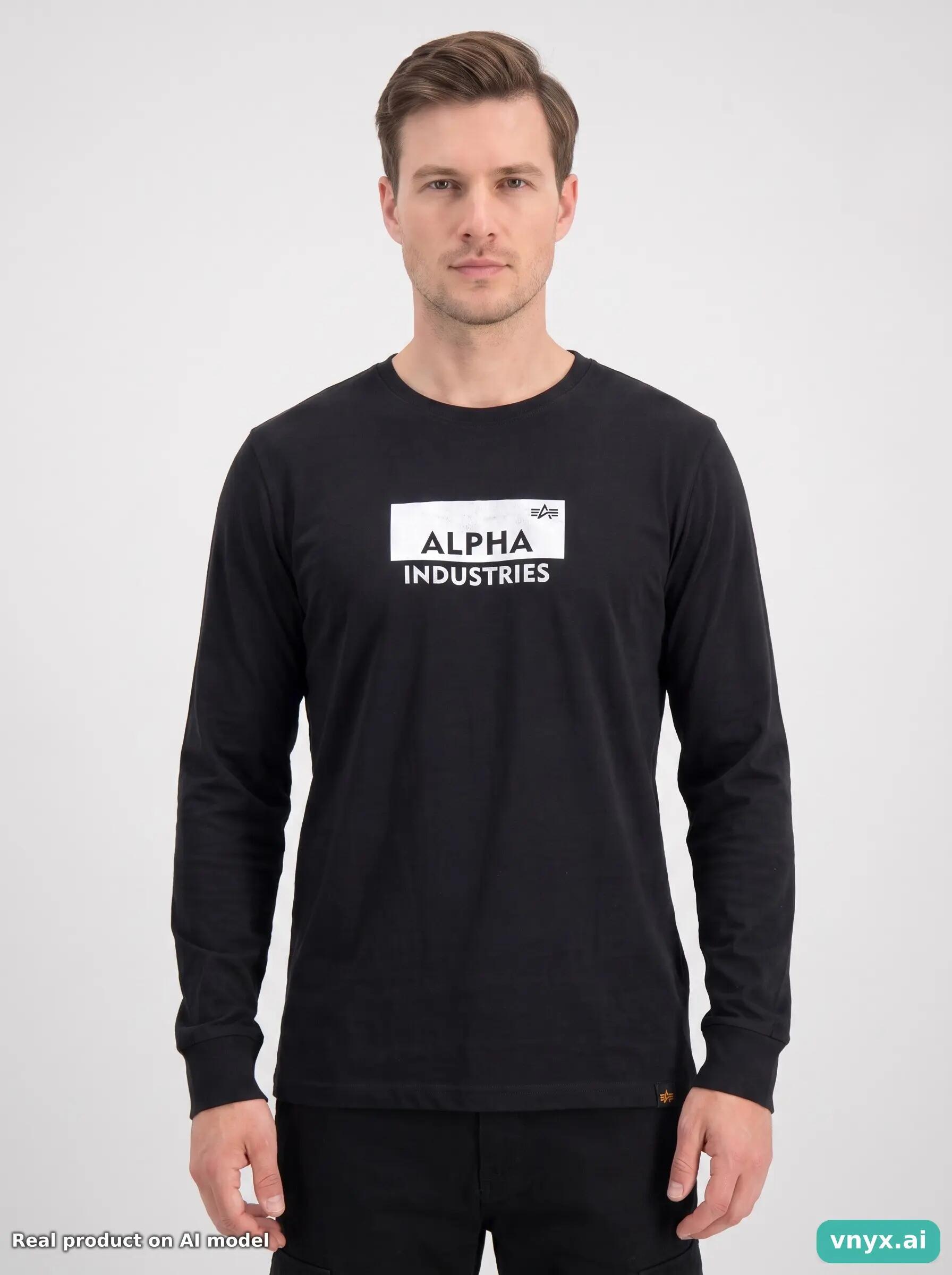 Second Life - Alpha Industries Long Sleeve in Black size XXL 5/5